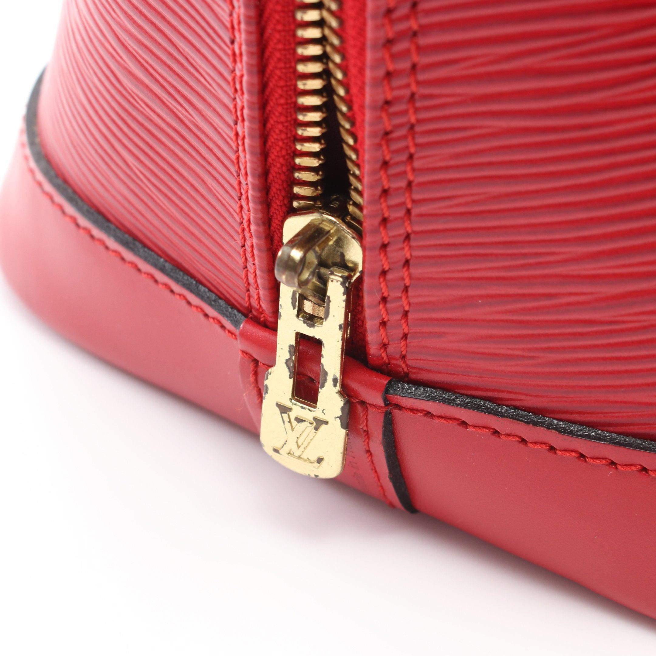 Louis Vuitton Alma Epi Castilian Red Handbag Leather