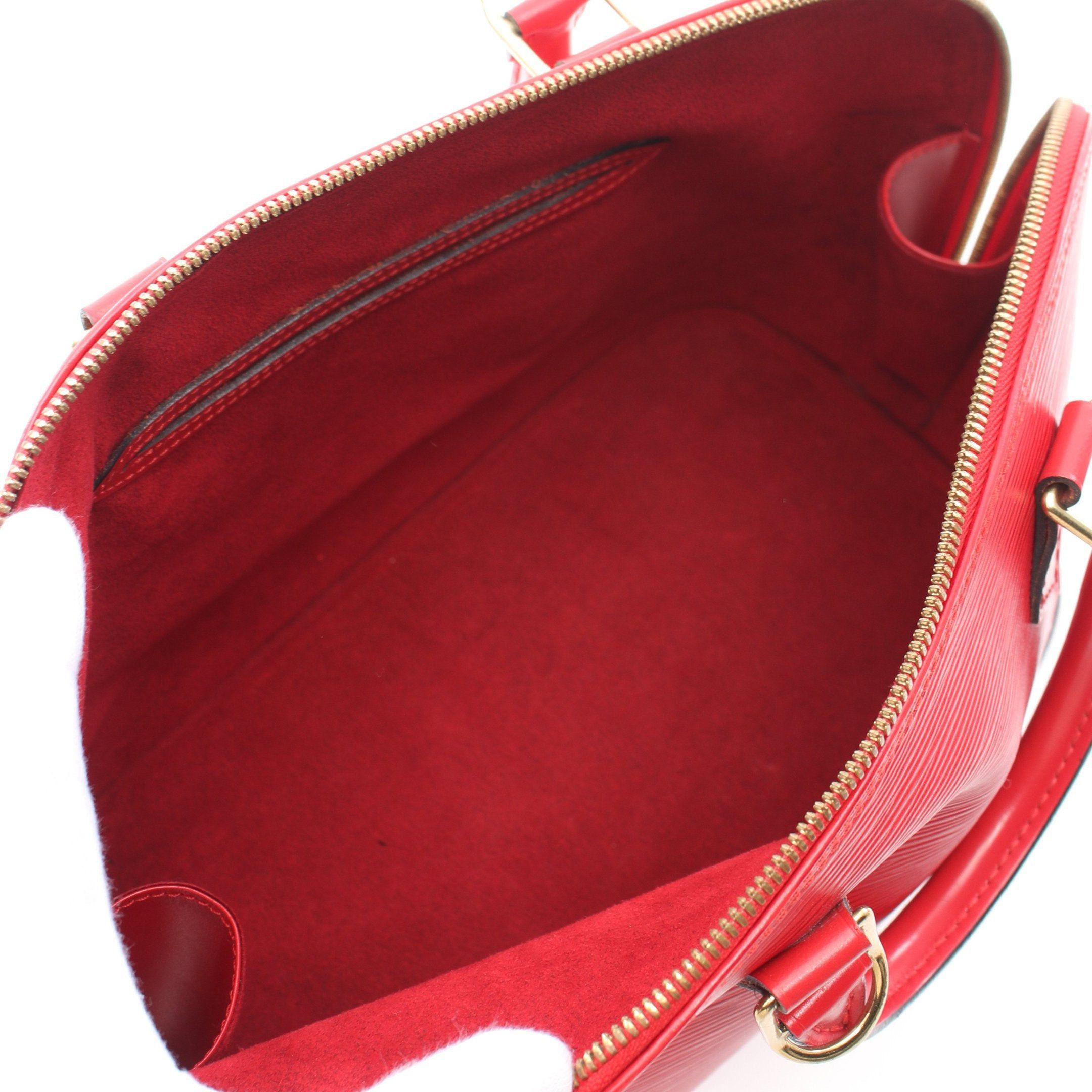 Louis Vuitton Alma Epi Castilian Red Handbag Leather