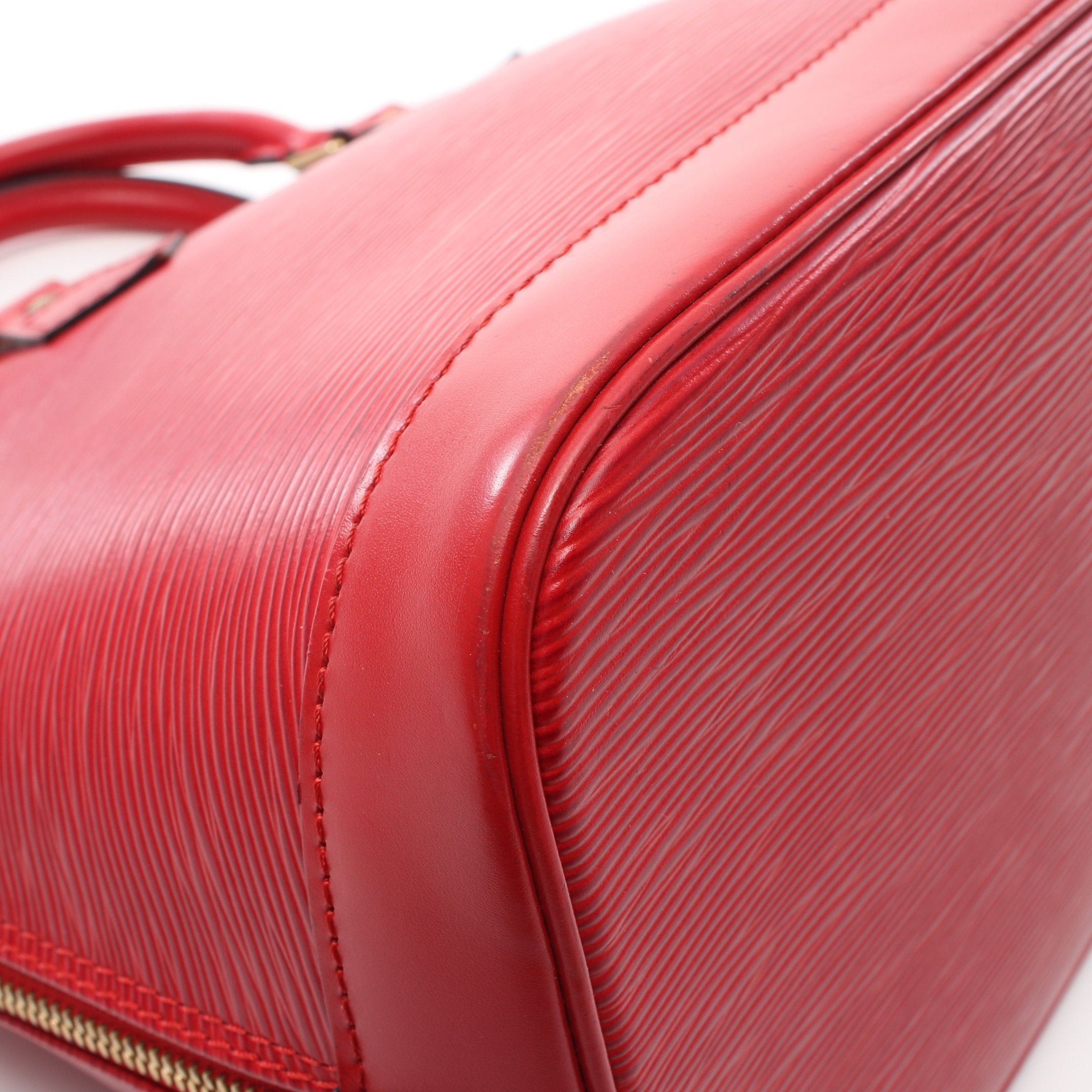 Louis Vuitton Alma Epi Castilian Red Handbag Leather