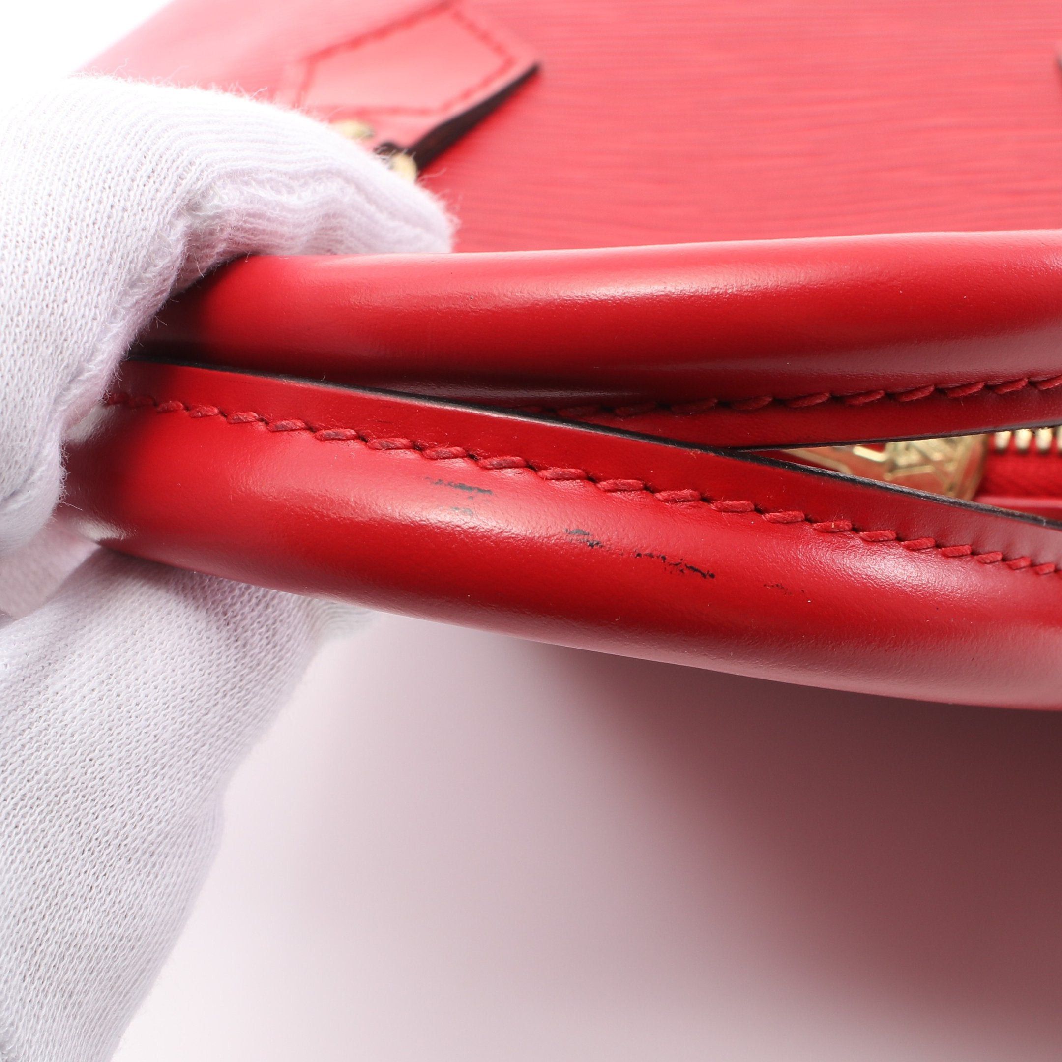 Louis Vuitton Alma Epi Castilian Red Handbag Leather