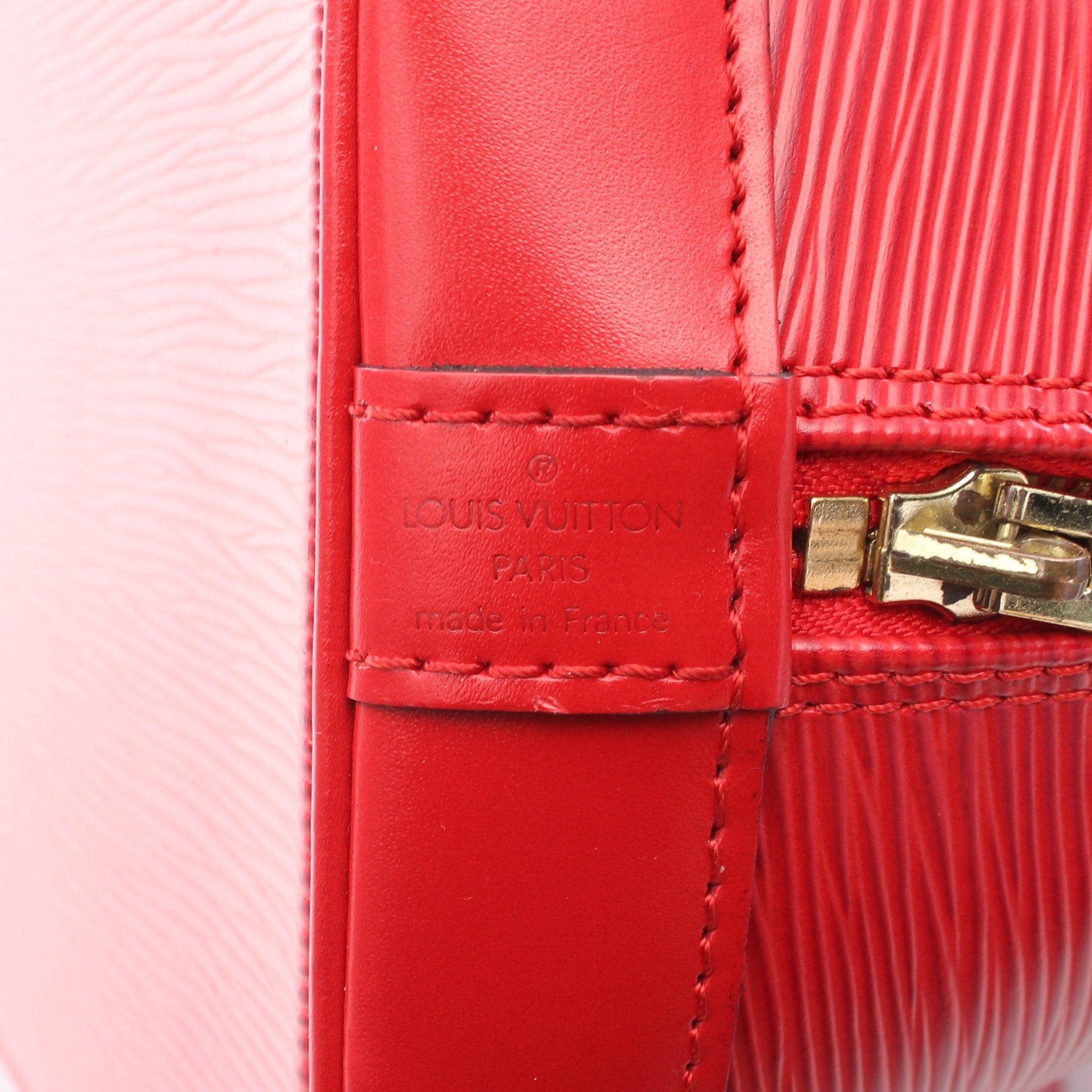 Louis Vuitton Alma Epi Castilian Red Handbag Leather