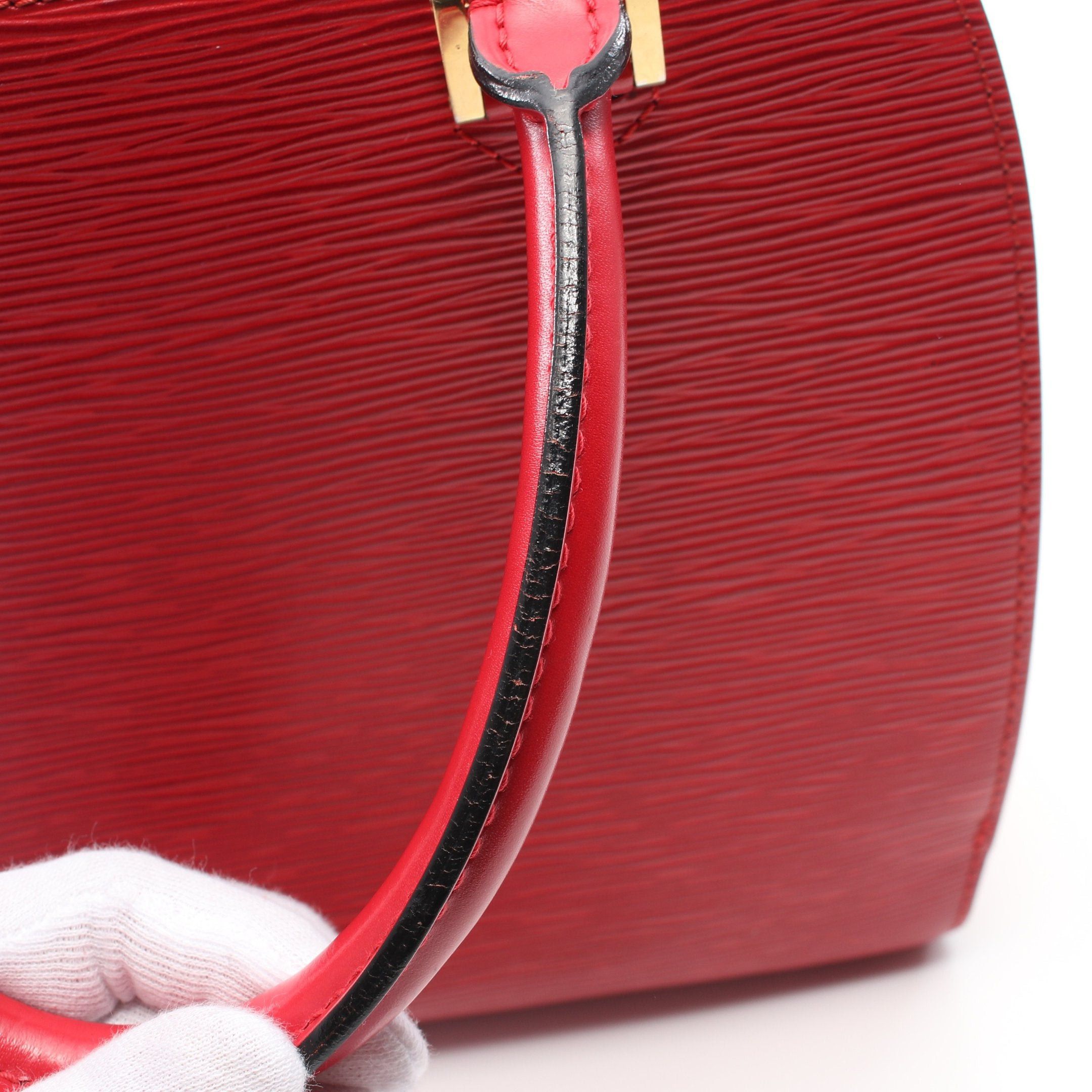 Louis Vuitton Louis Vuitton Pont Neuf Epi Castilian Red Handbag Leather Size ONE SIZE - 7 Thumbnail