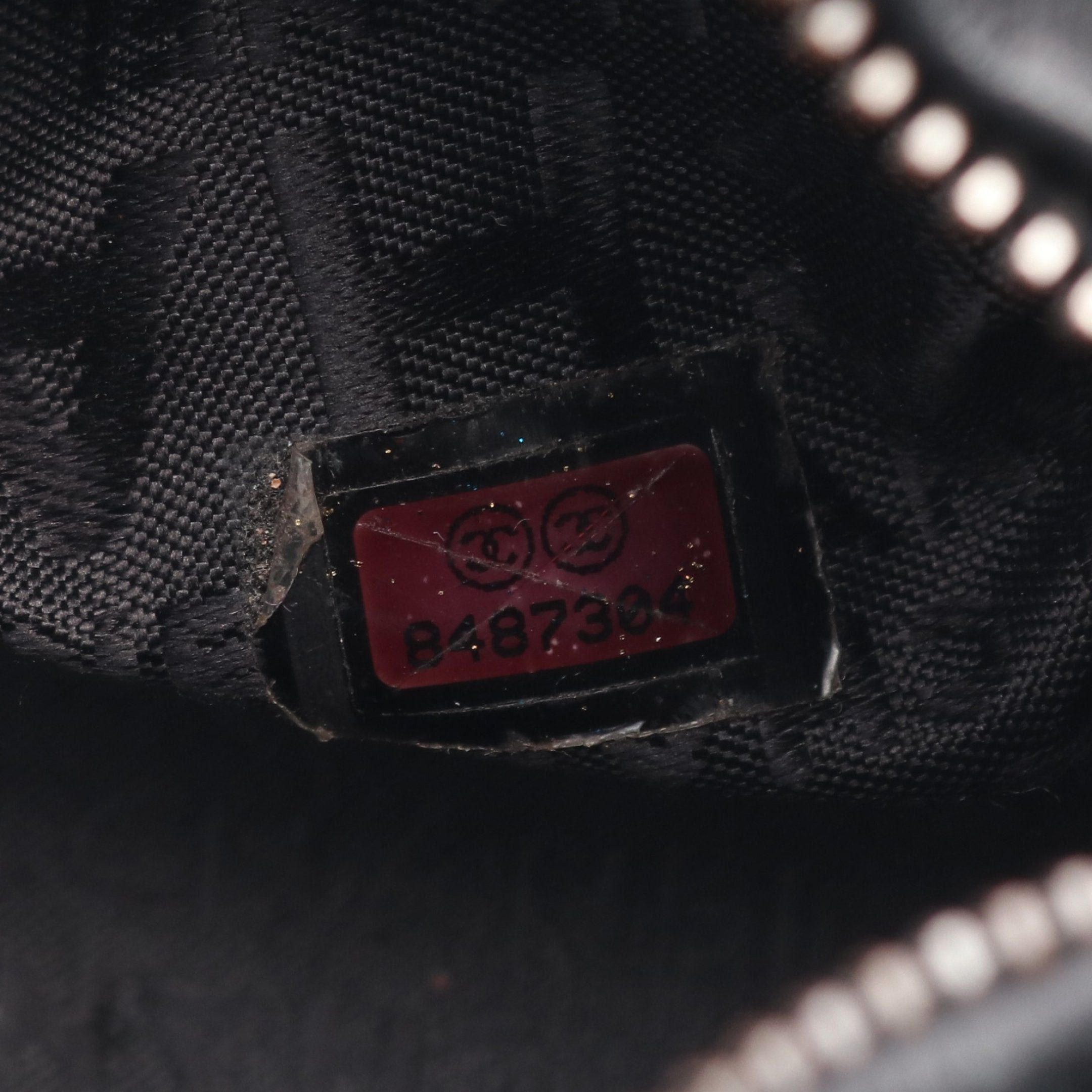 Chanel Chanel Handbag Embossed Logo Leather Tweed Black Pink Silver Hardware Size ONE SIZE - 5 Thumbnail