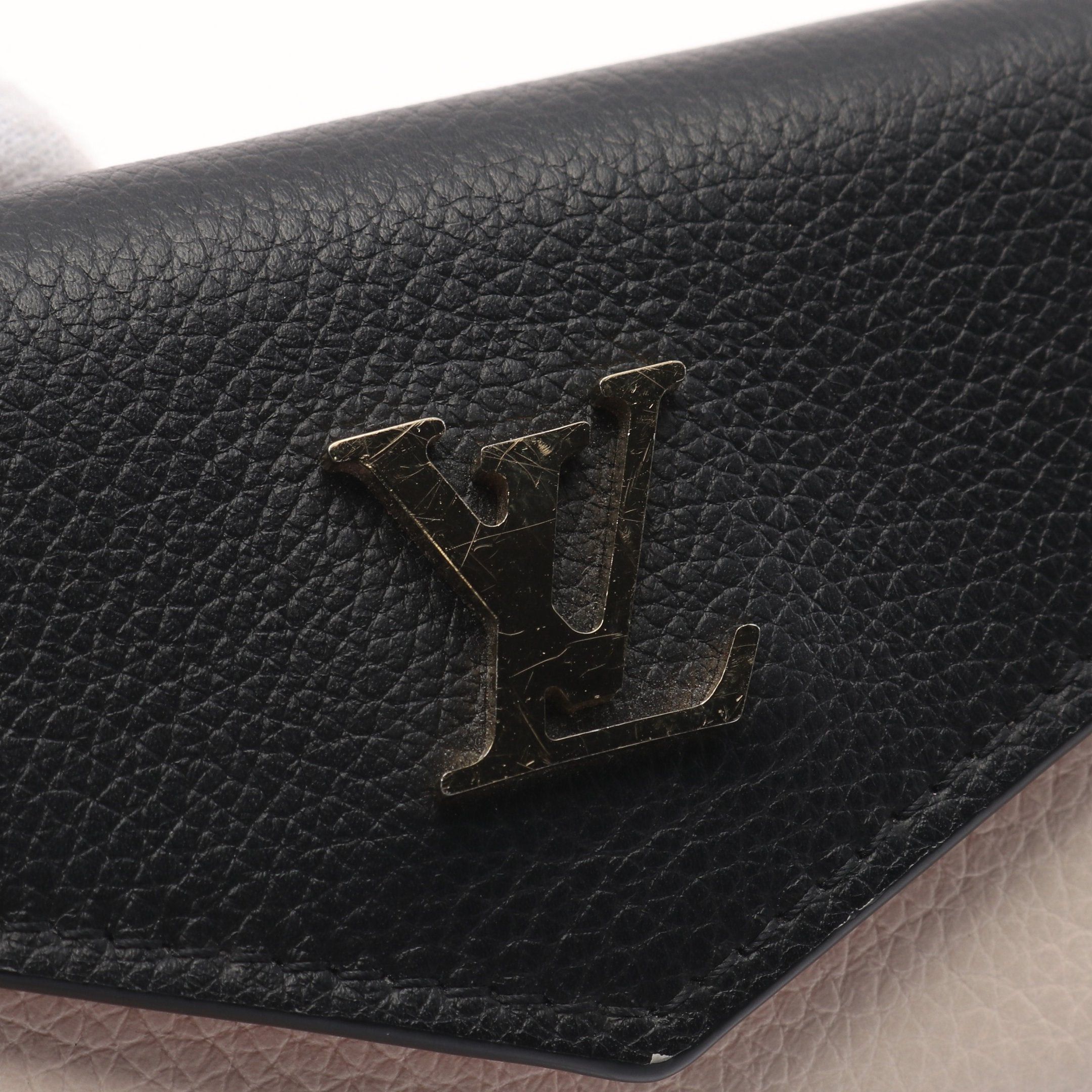 Louis Vuitton Louis Vuitton Portefeuil Lock Mini Noir Claim Rose Trifold Wallet Compact Leather Black Light Beige Pink Size ONE SIZE - 6 Thumbnail