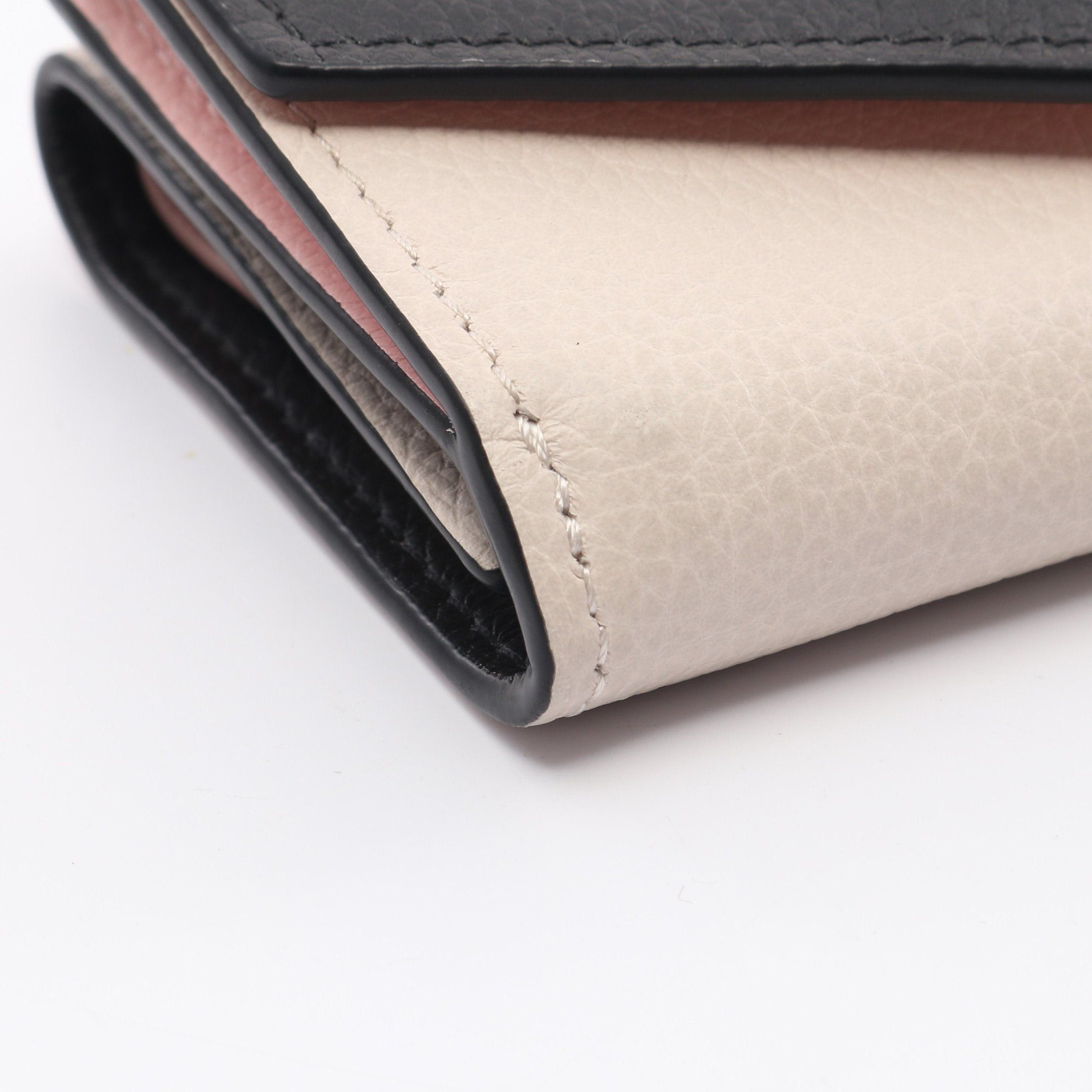 Louis Vuitton Louis Vuitton Portefeuil Lock Mini Noir Claim Rose Trifold Wallet Compact Leather Black Light Beige Pink Size ONE SIZE - 9 Thumbnail
