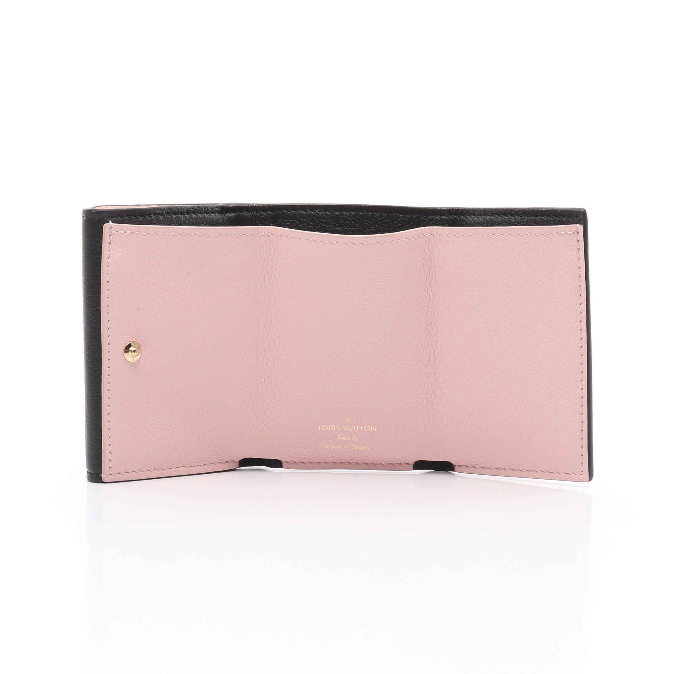 Louis Vuitton Louis Vuitton Portefeuil Lock Mini Noir Claim Rose Trifold Wallet Compact Leather Black Light Beige Pink Size ONE SIZE - 3 Thumbnail