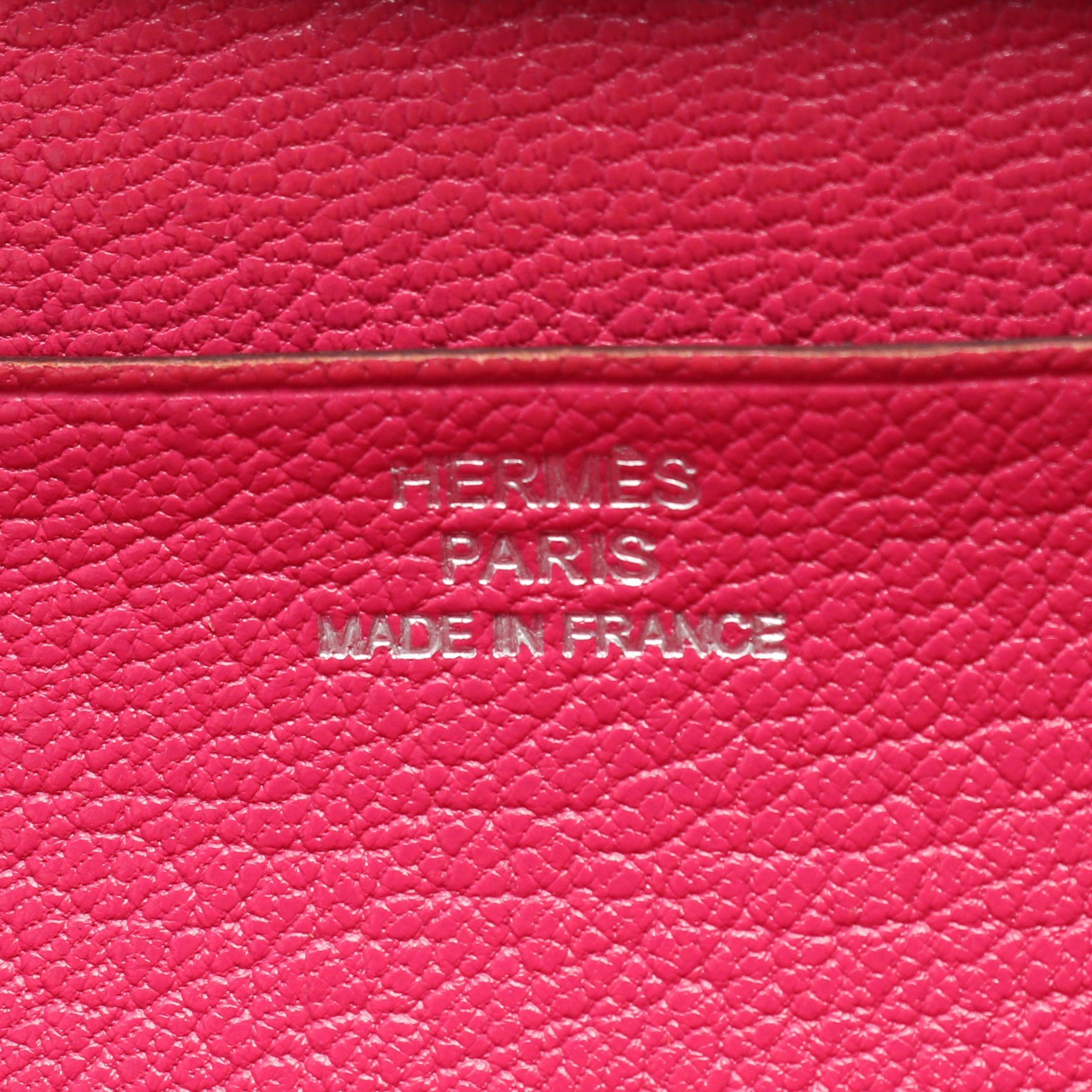 Hermes Hermes Beardupree Rose Shocking Trifold Long Wallet Chevre Pink Silver Hardware □J Carved Stamp Size ONE SIZE - 4 Thumbnail
