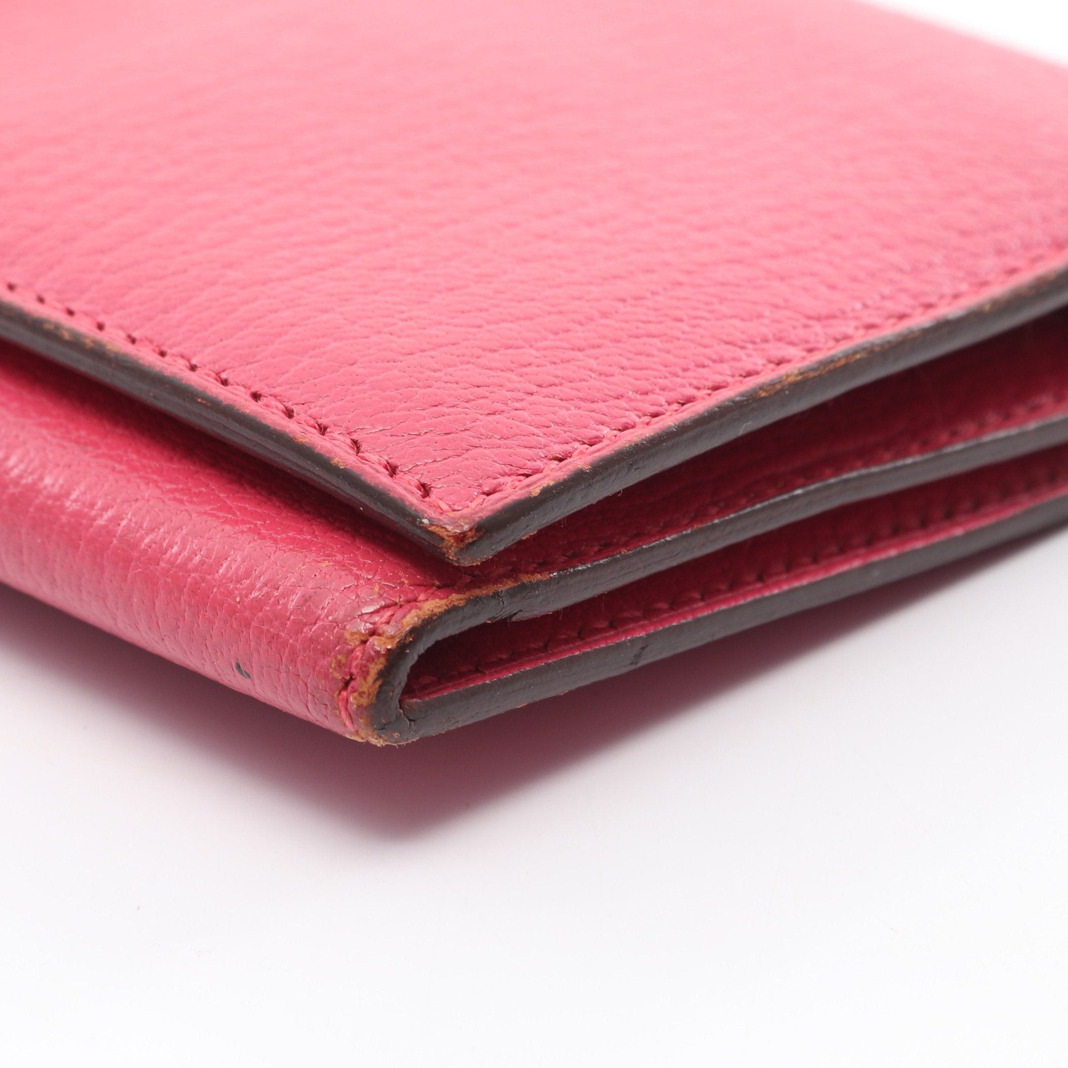 Hermes Hermes Beardupree Rose Shocking Trifold Long Wallet Chevre Pink Silver Hardware □J Carved Stamp Size ONE SIZE - 8 Thumbnail