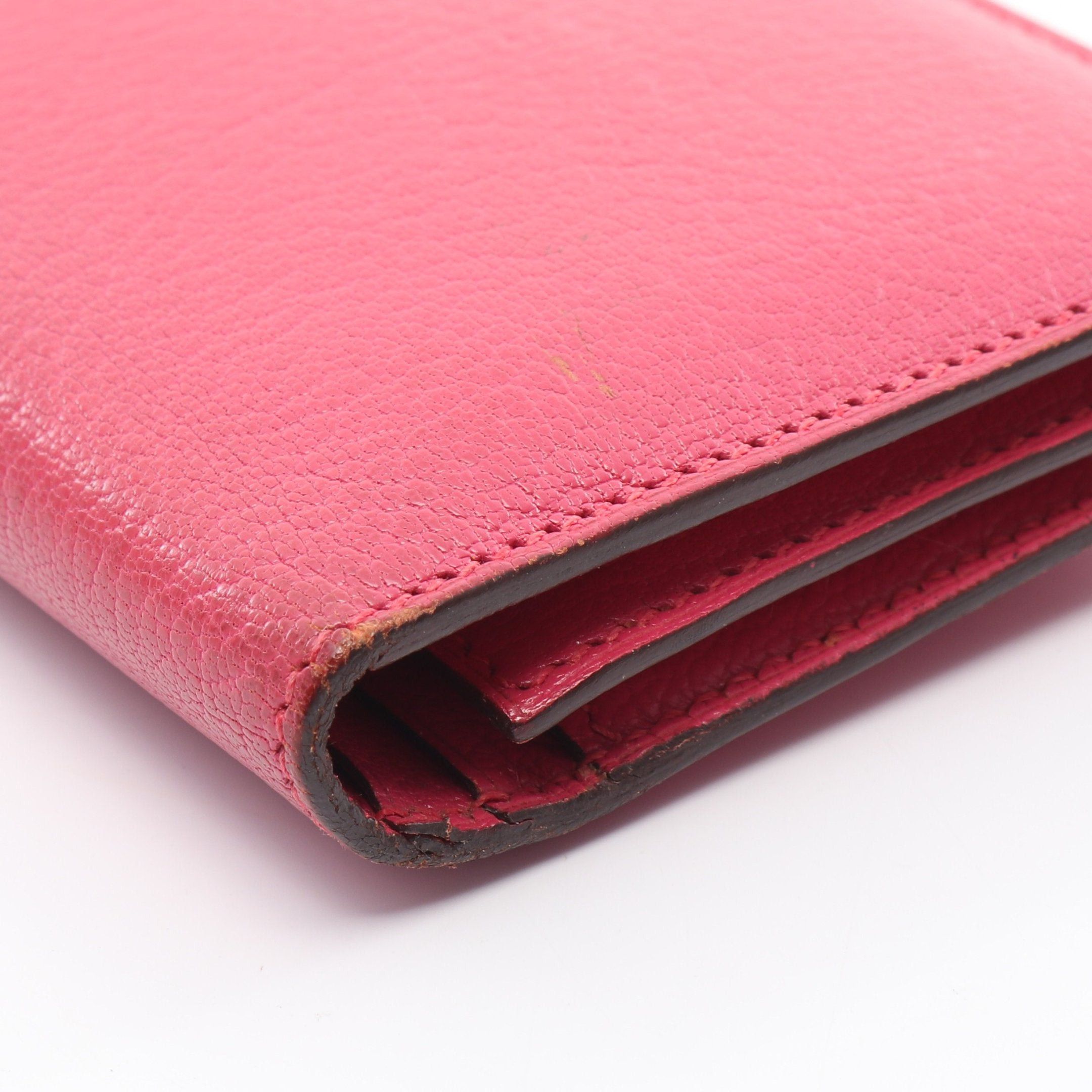 Hermes Hermes Beardupree Rose Shocking Trifold Long Wallet Chevre Pink Silver Hardware □J Carved Stamp Size ONE SIZE - 10 Thumbnail