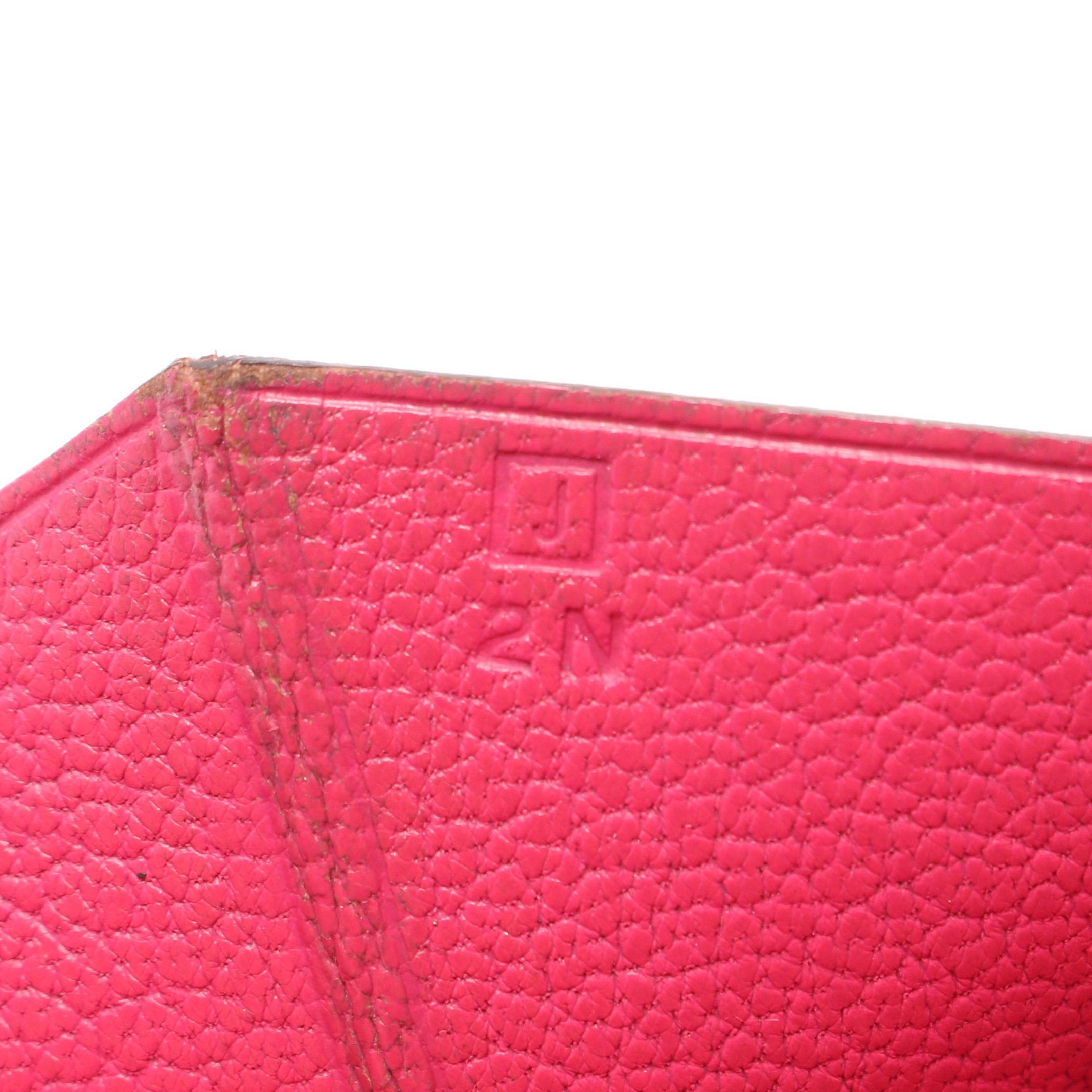 Hermes Hermes Beardupree Rose Shocking Trifold Long Wallet Chevre Pink Silver Hardware □J Carved Stamp Size ONE SIZE - 5 Thumbnail