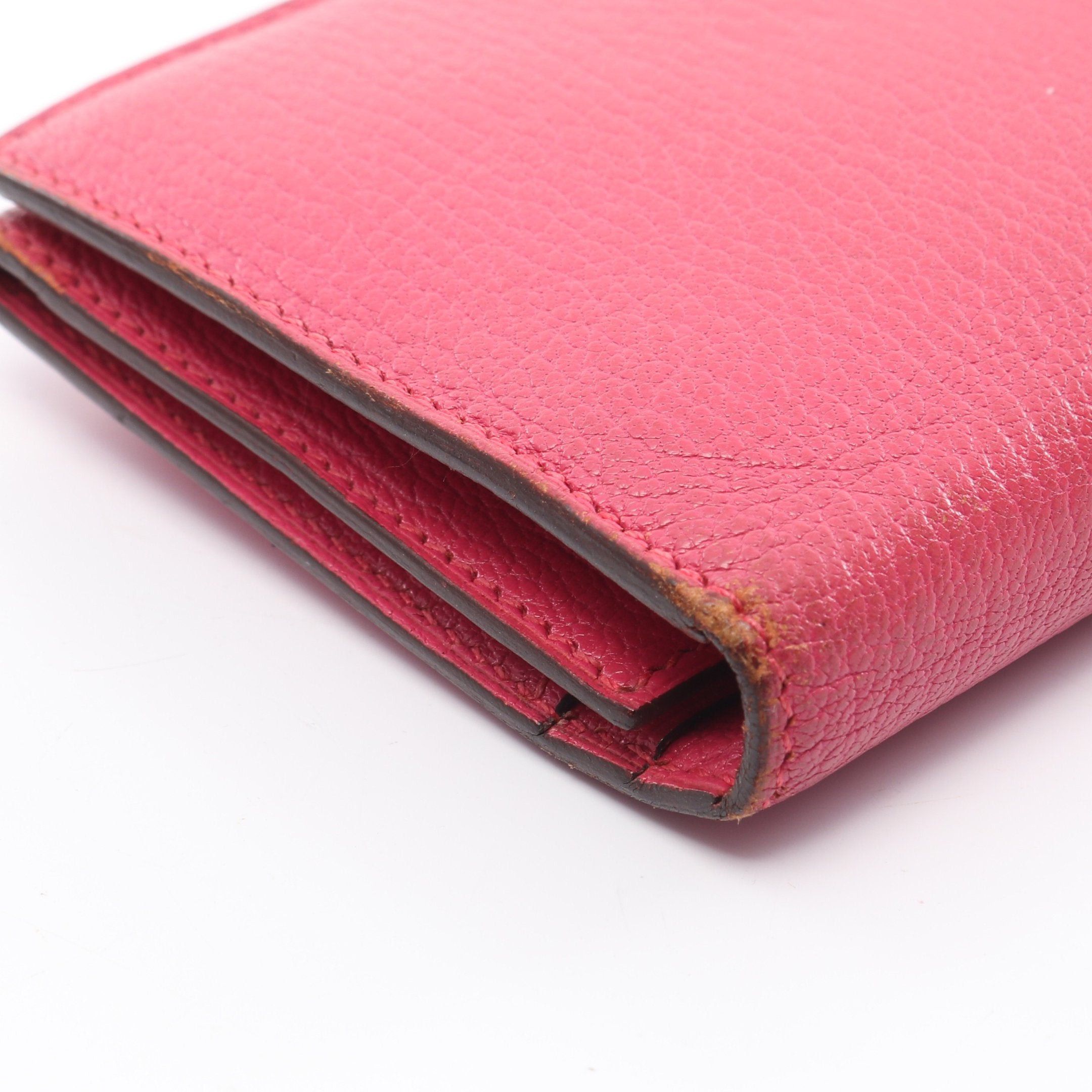 Hermes Hermes Beardupree Rose Shocking Trifold Long Wallet Chevre Pink Silver Hardware □J Carved Stamp Size ONE SIZE - 9 Thumbnail