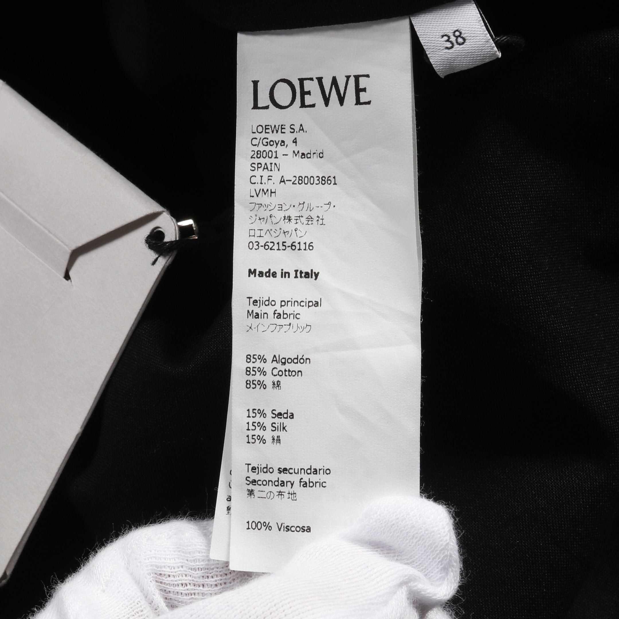 Loewe Loewe Convertible Collar Coat Cotton Silk Beige Size ONE SIZE - 4 Thumbnail