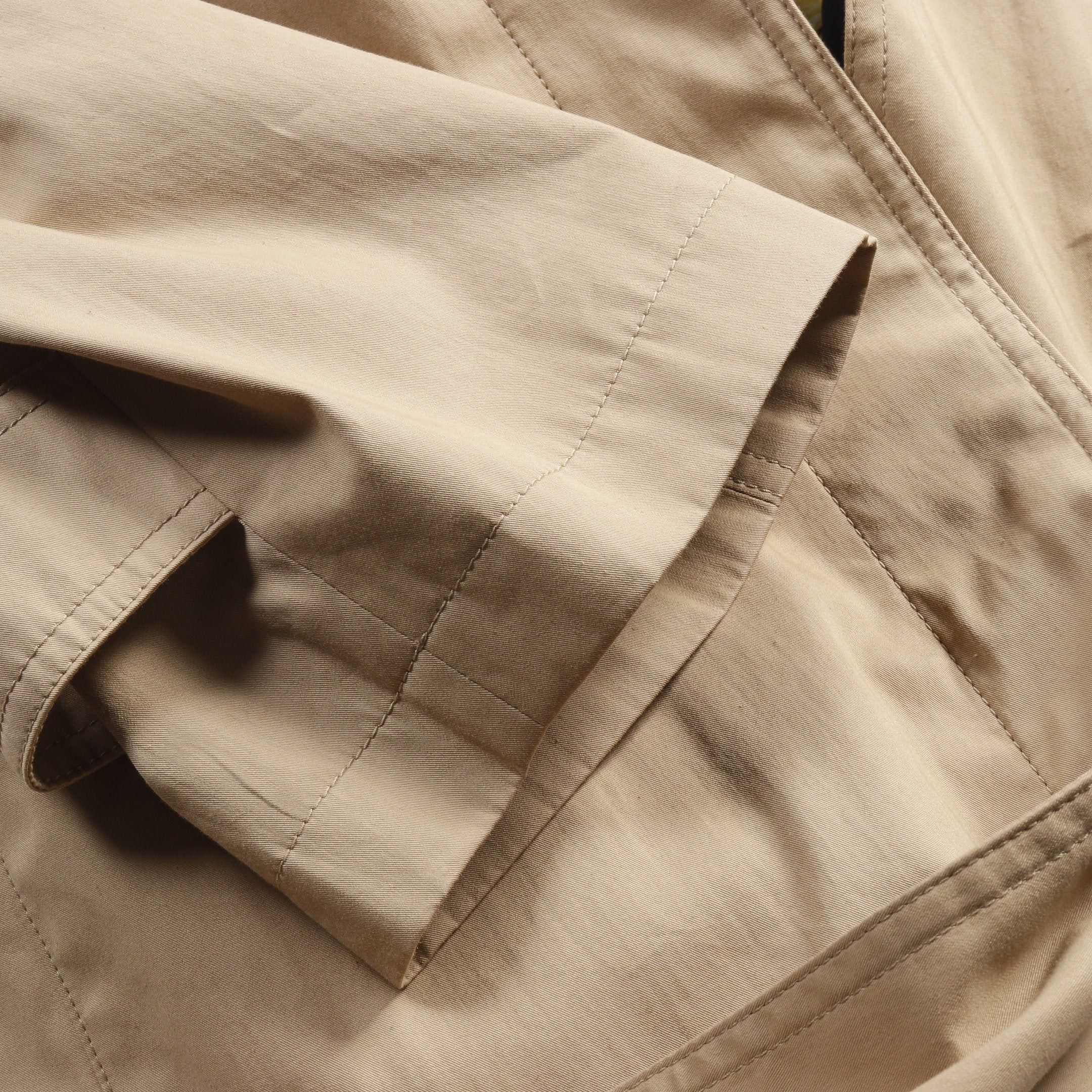 Loewe Loewe Convertible Collar Coat Cotton Silk Beige Size ONE SIZE - 8 Thumbnail