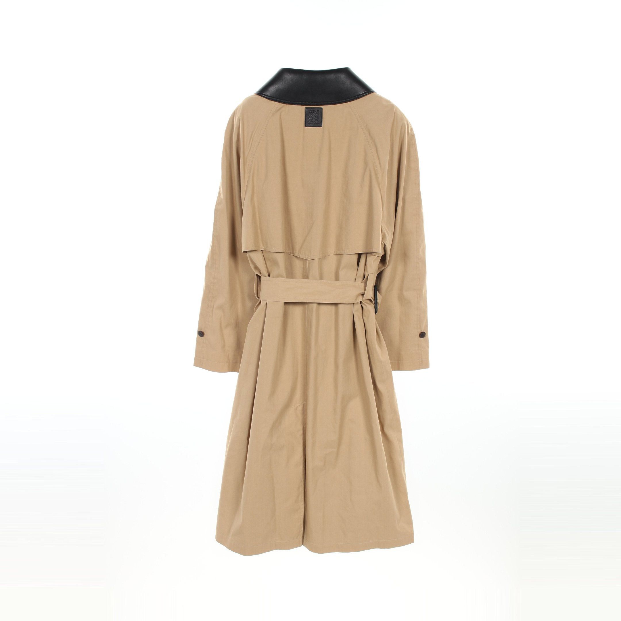 Loewe Loewe Convertible Collar Coat Cotton Silk Beige Size ONE SIZE - 2 Thumbnail