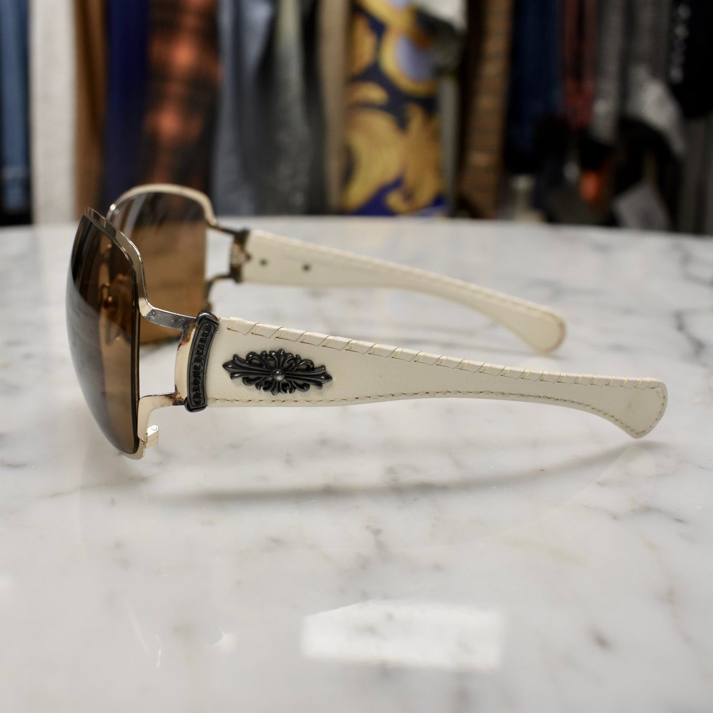 Chrome Hearts Chrome Hearts POON II Vintage Shield Sunglasses Size ONE SIZE - 5 Thumbnail