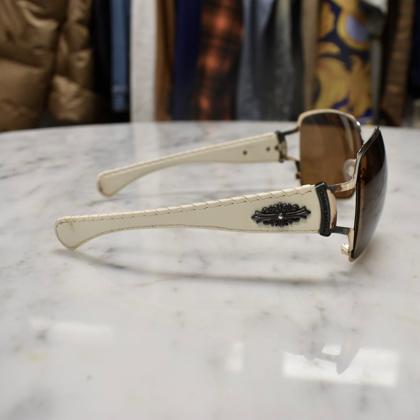 Chrome Hearts Chrome Hearts POON II Vintage Shield Sunglasses Size ONE SIZE - 6 Thumbnail