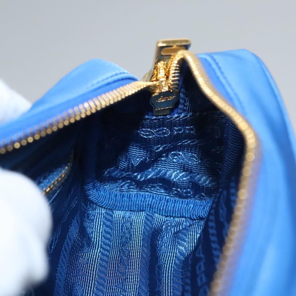 Prada Blue Nylon Clutch Bag (Pre-Owned) Size ONE SIZE - 10 Thumbnail