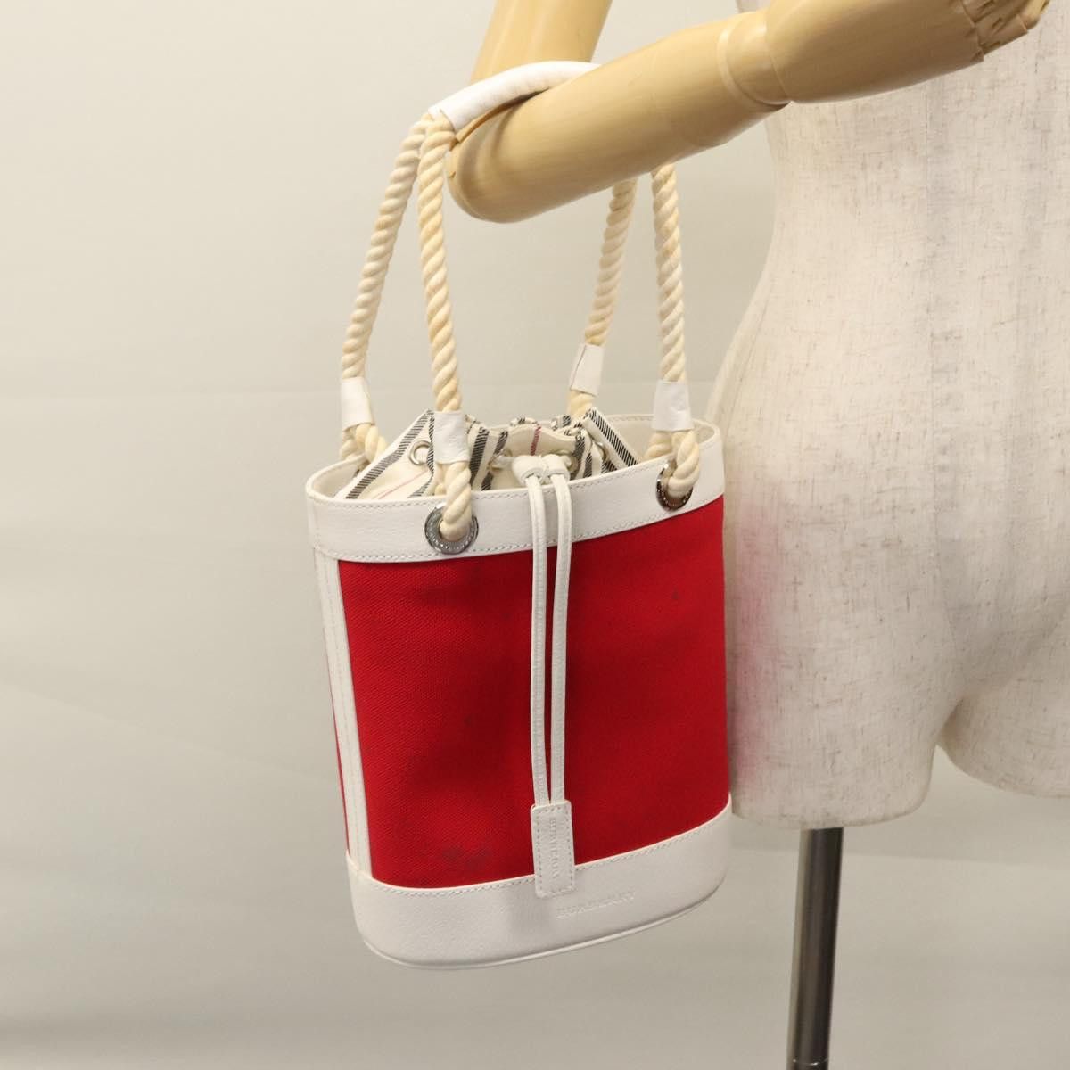 Burberry Nova Check Red Canvas Handbag (Pre-Owned) Size ONE SIZE - 15 Thumbnail