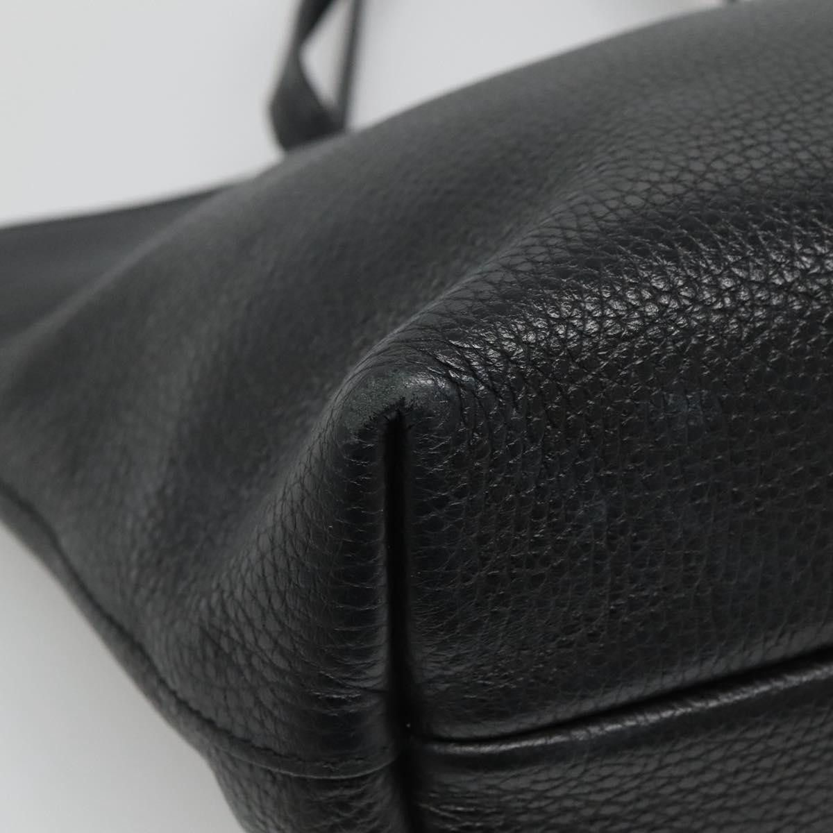 Salvatore Ferragamo Gancini Black Leather Handbag (Pre-Owned) Size ONE SIZE - 10 Thumbnail