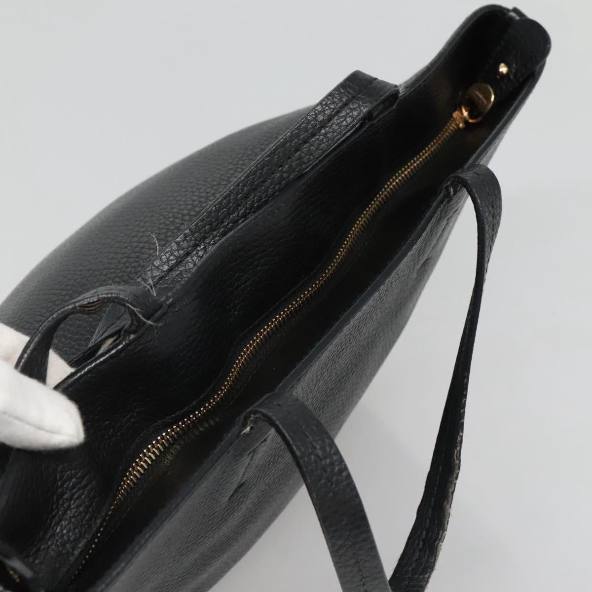 Salvatore Ferragamo Gancini Black Leather Handbag (Pre-Owned) Size ONE SIZE - 5 Thumbnail