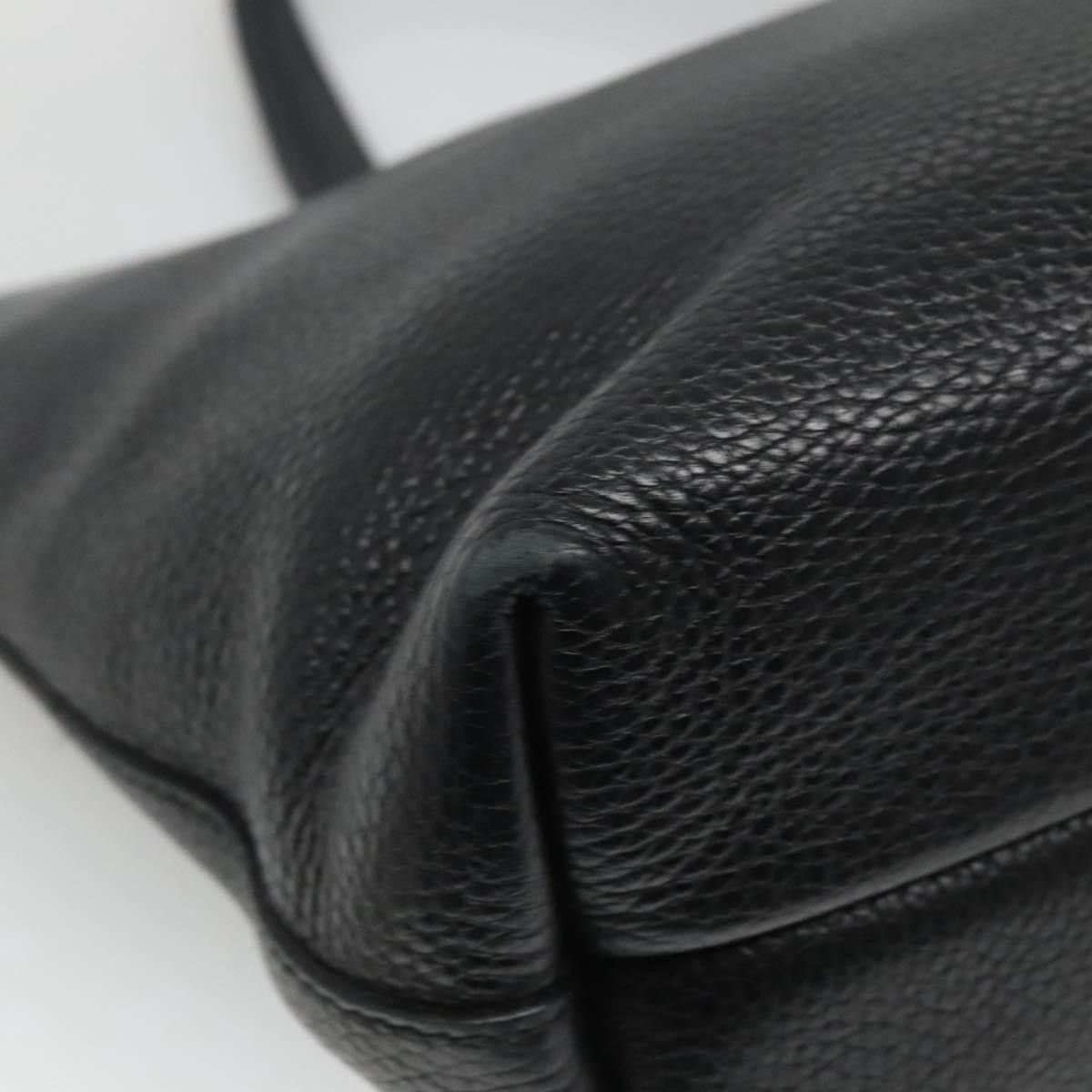 Salvatore Ferragamo Gancini Black Leather Handbag (Pre-Owned) Size ONE SIZE - 12 Thumbnail