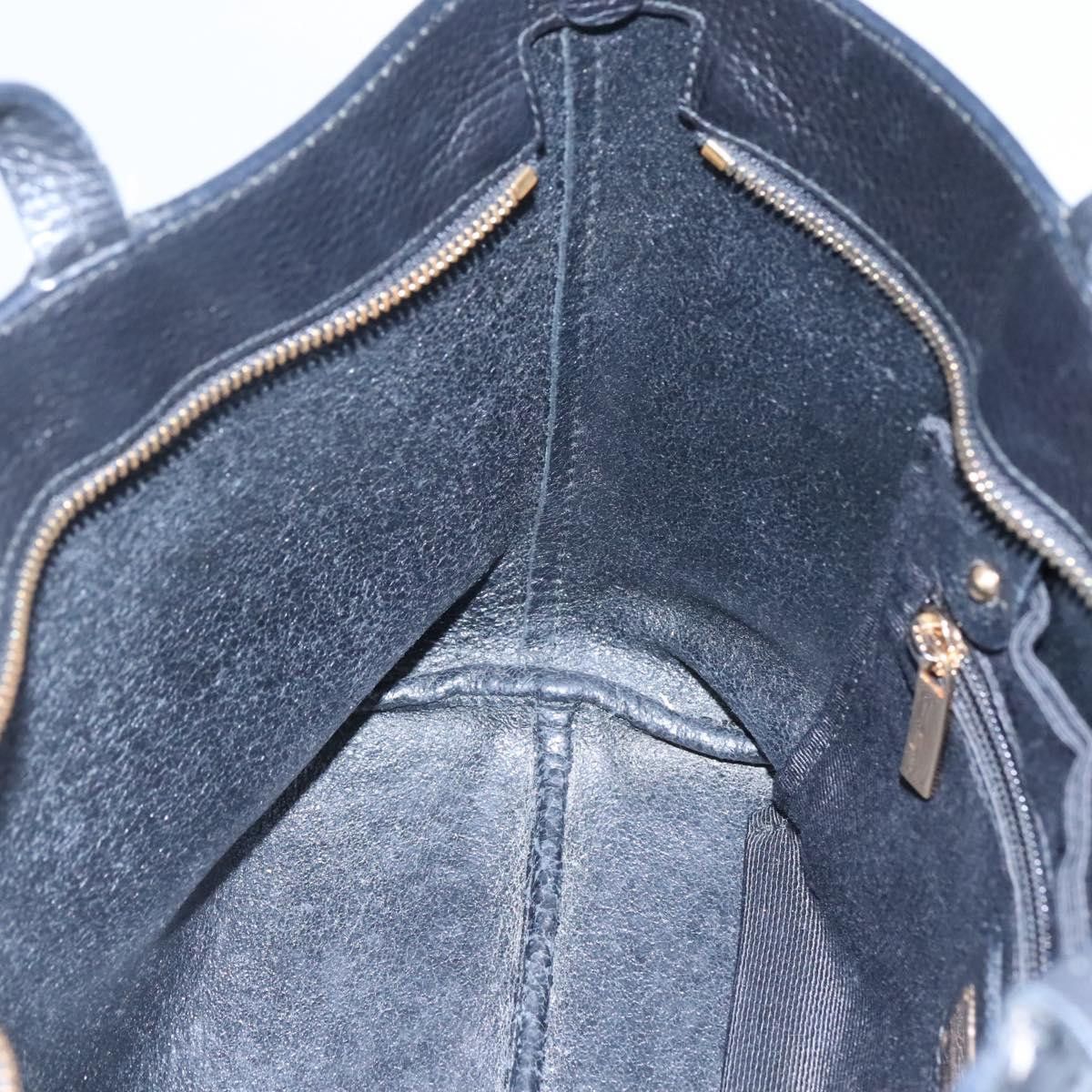 Salvatore Ferragamo Gancini Black Leather Handbag (Pre-Owned) Size ONE SIZE - 17 Thumbnail
