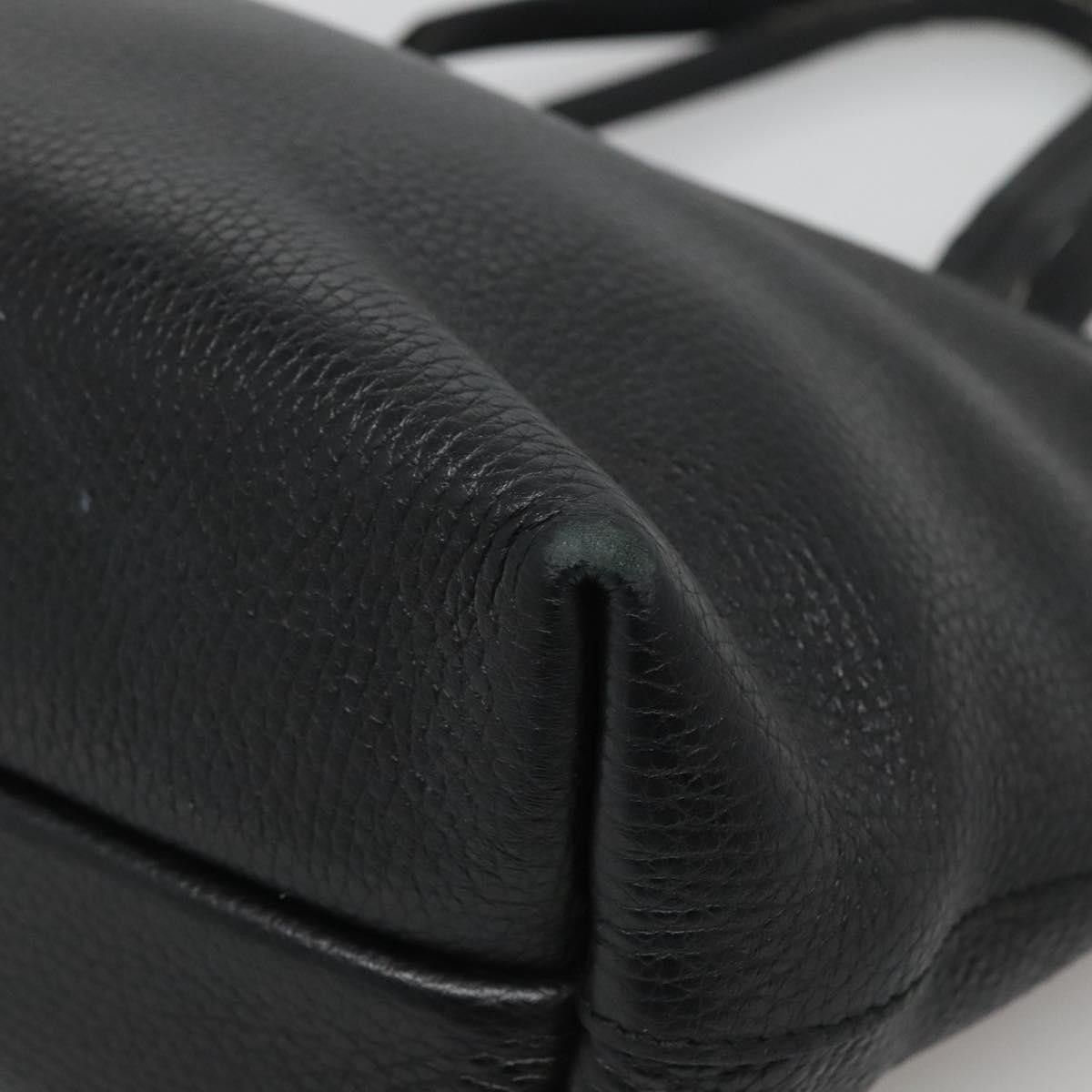 Salvatore Ferragamo Gancini Black Leather Handbag (Pre-Owned) Size ONE SIZE - 9 Thumbnail