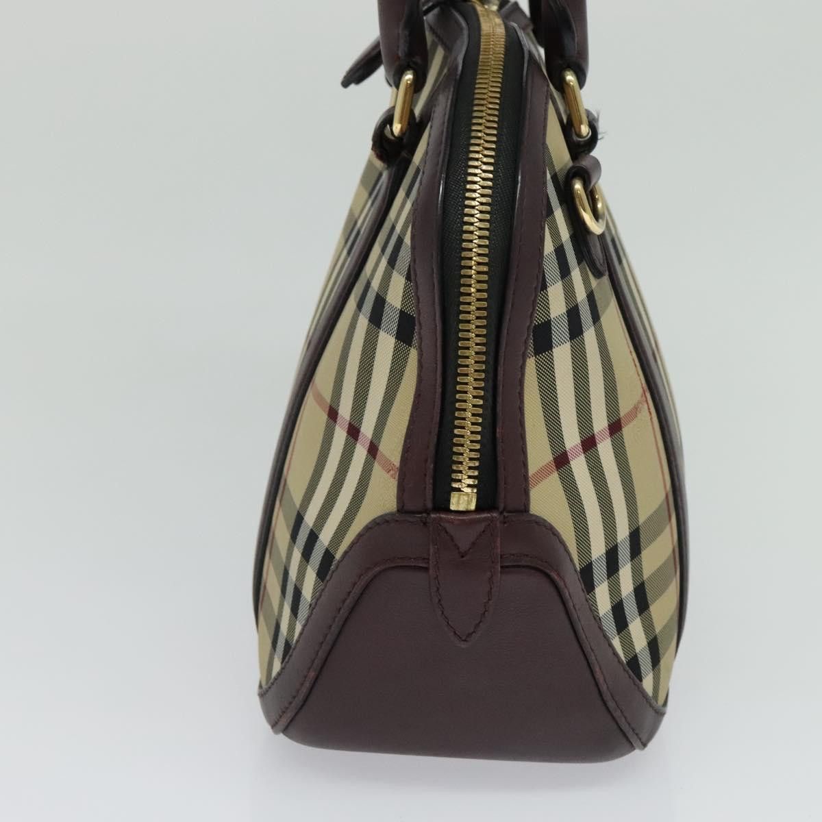 Burberry Nova Check Beige Canvas Handbag (Pre-Owned) Size ONE SIZE - 4 Thumbnail