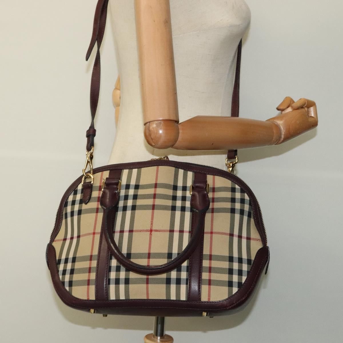 Burberry Nova Check Beige Canvas Handbag (Pre-Owned) Size ONE SIZE - 17 Thumbnail