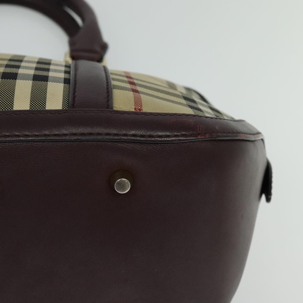 Burberry Nova Check Beige Canvas Handbag (Pre-Owned) Size ONE SIZE - 8 Thumbnail