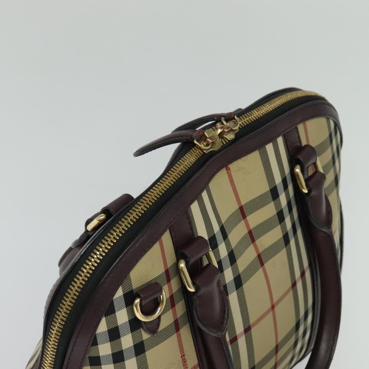 Burberry Nova Check Beige Canvas Handbag (Pre-Owned) Size ONE SIZE - 12 Thumbnail