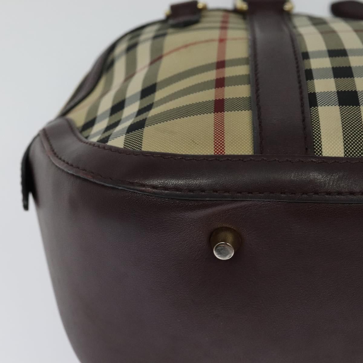 Burberry Nova Check Beige Canvas Handbag (Pre-Owned) Size ONE SIZE - 9 Thumbnail