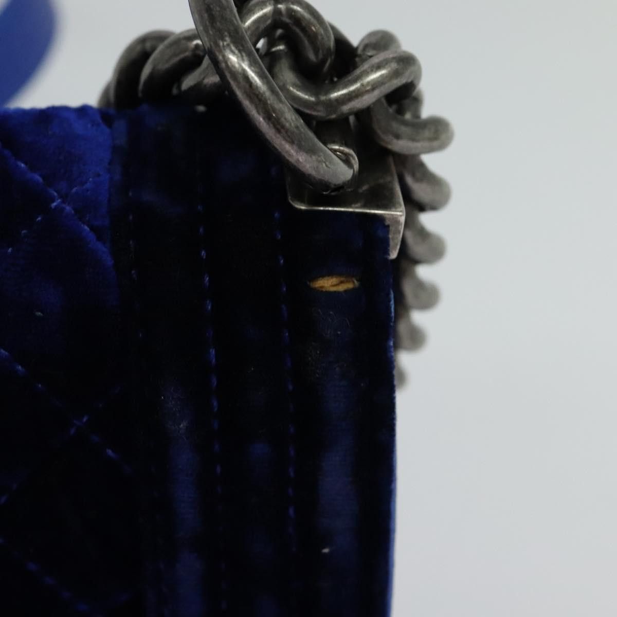 Chanel Boy Blue Velvet Shoulder Bag (Pre-Owned) Size ONE SIZE - 14 Thumbnail