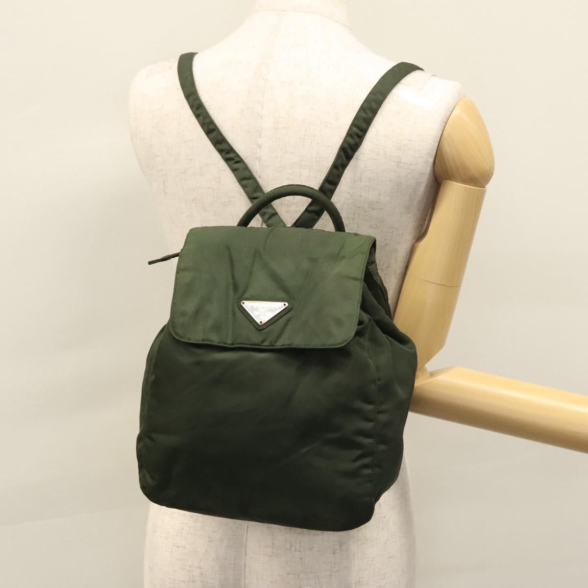 Prada Tessuto Khaki Canvas Backpack Bag (Pre-Owned) Size ONE SIZE - 17 Thumbnail