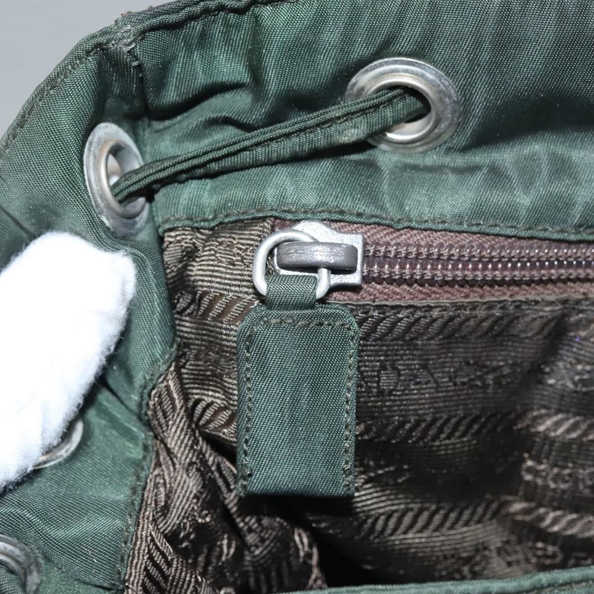 Prada Tessuto Khaki Canvas Backpack Bag (Pre-Owned) Size ONE SIZE - 12 Thumbnail