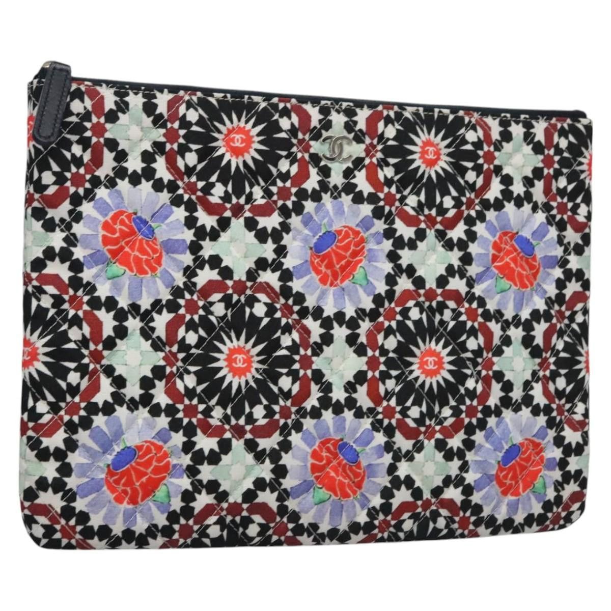 Chanel Coco Mark Black Cotton Clutch Bag (Pre-Owned) Size ONE SIZE - 17 Thumbnail