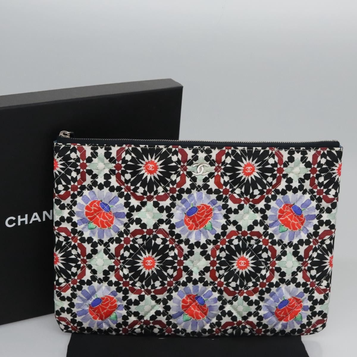 Chanel Coco Mark Black Cotton Clutch Bag (Pre-Owned) Size ONE SIZE - 16 Thumbnail