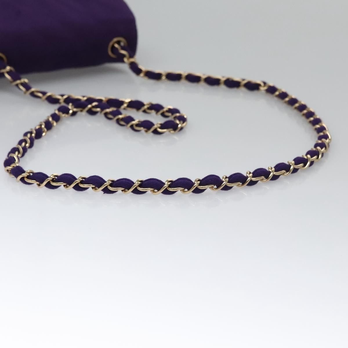 Chanel Timeless/Classique Purple Cotton Shoulder Bag (Pre-Owned) Size ONE SIZE - 6 Thumbnail