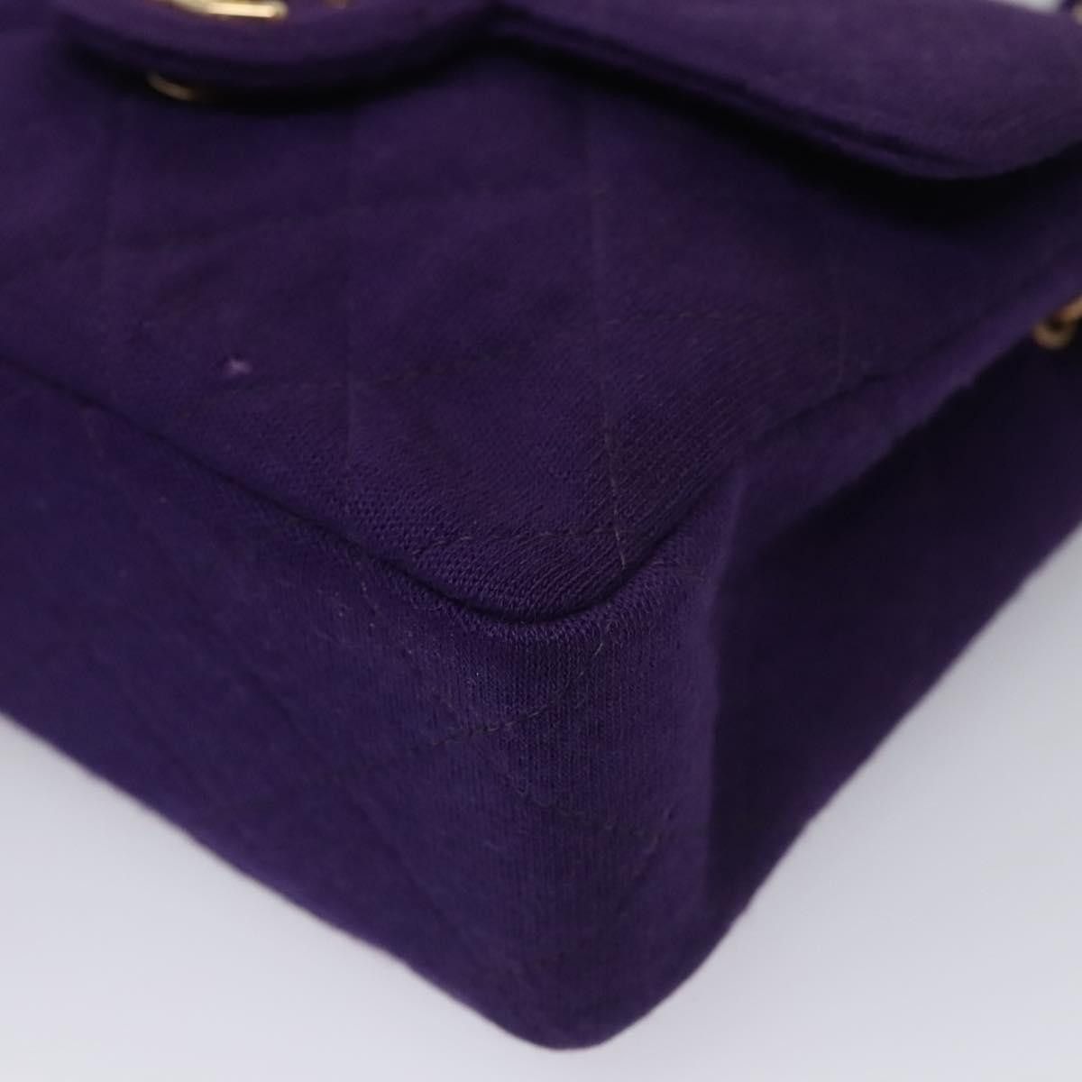 Chanel Timeless/Classique Purple Cotton Shoulder Bag (Pre-Owned) Size ONE SIZE - 10 Thumbnail