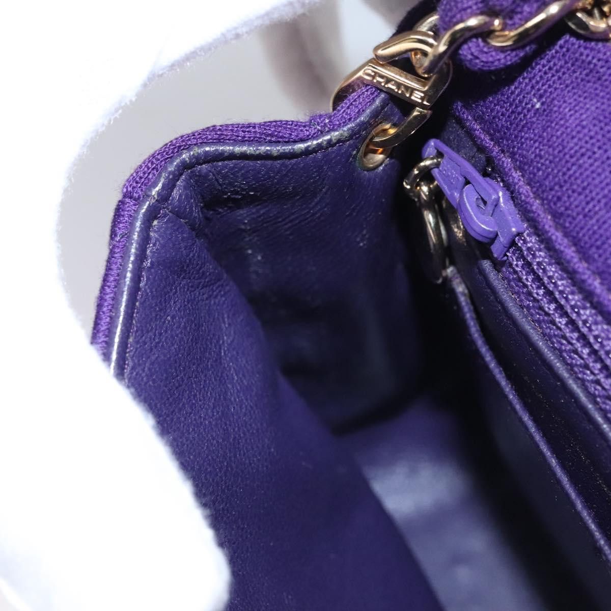 Chanel Timeless/Classique Purple Cotton Shoulder Bag (Pre-Owned) Size ONE SIZE - 20 Thumbnail