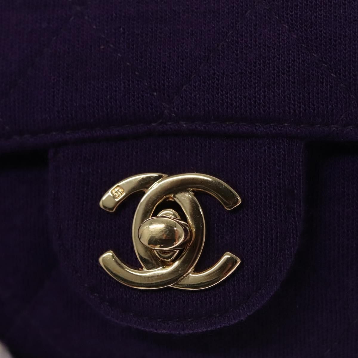Chanel Timeless/Classique Purple Cotton Shoulder Bag (Pre-Owned) Size ONE SIZE - 13 Thumbnail