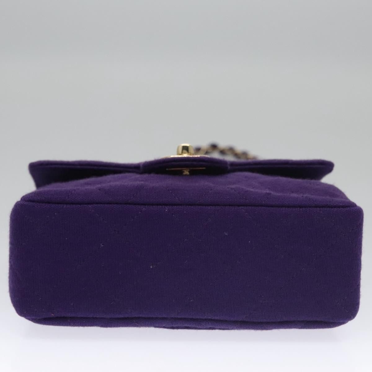 Chanel Timeless/Classique Purple Cotton Shoulder Bag (Pre-Owned) Size ONE SIZE - 8 Thumbnail