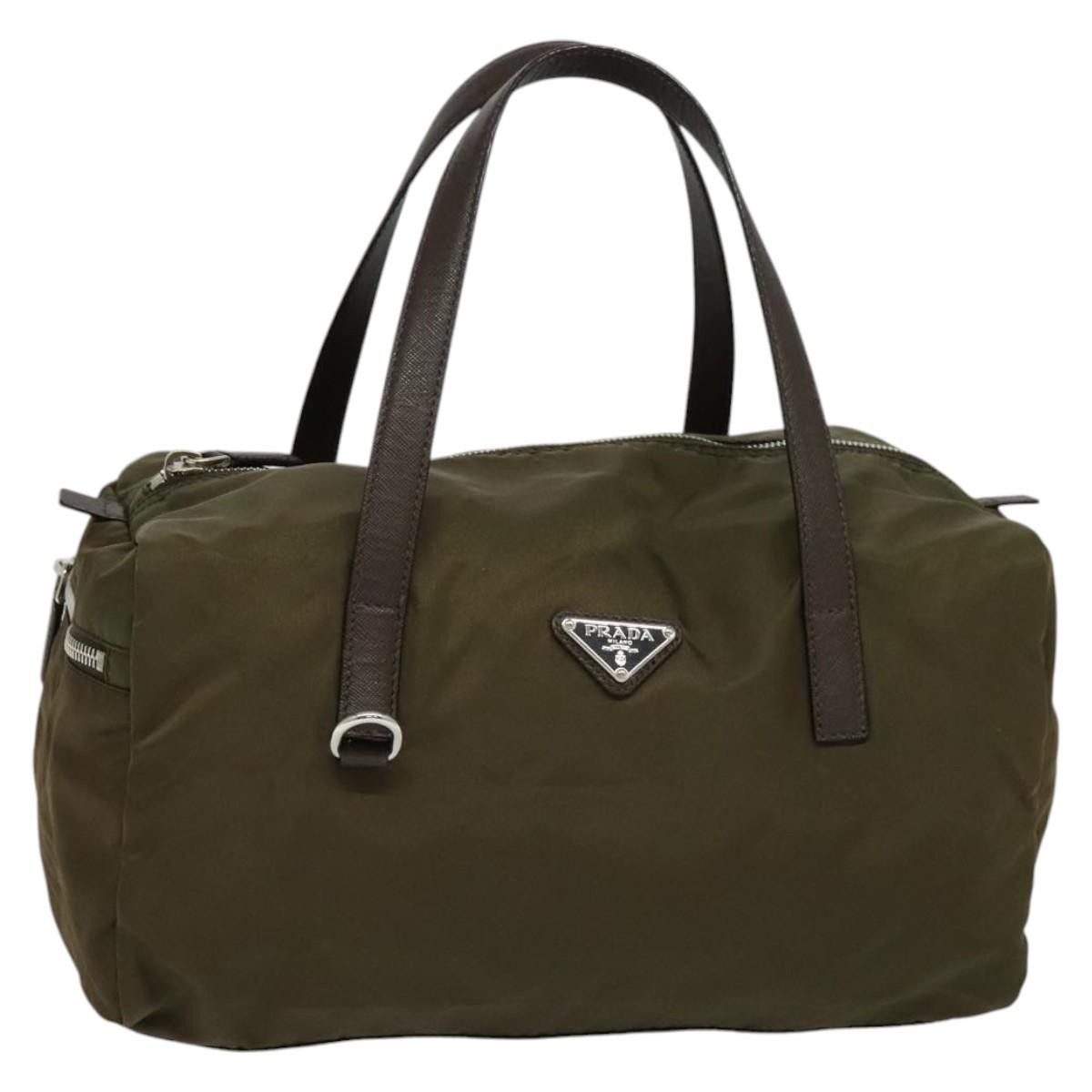 Prada Tessuto Khaki Synthetic Travel Bag (Pre-Owned) Size ONE SIZE - 3 Thumbnail