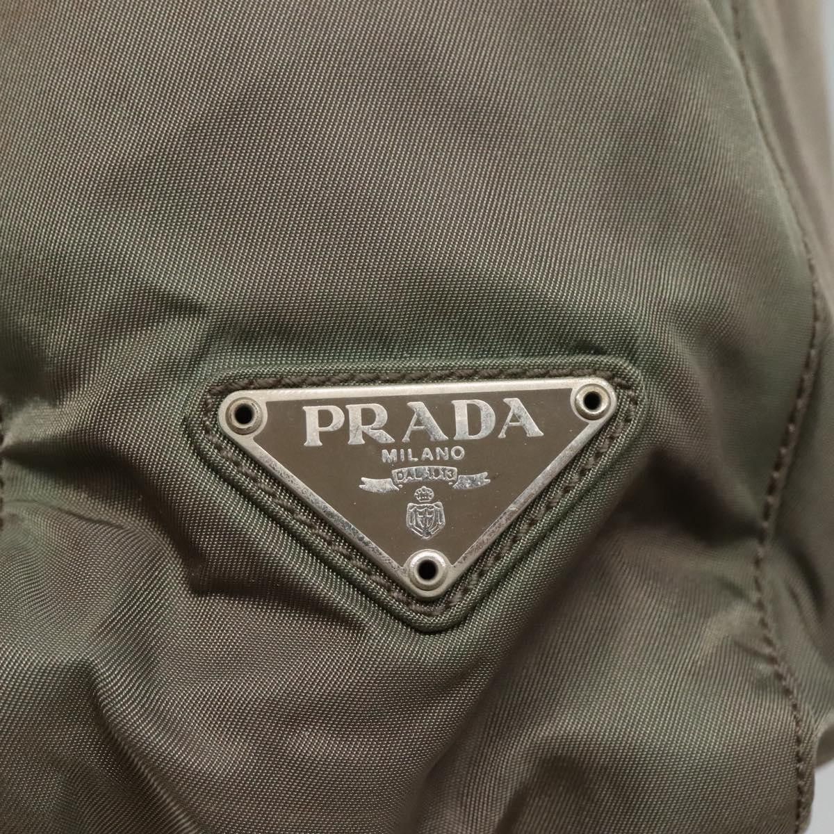 Prada Shopping Khaki Synthetic Tote Bag (Pre-Owned) Size ONE SIZE - 14 Thumbnail