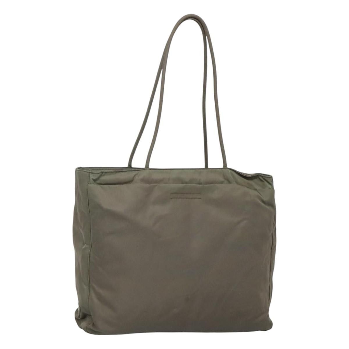 Prada Shopping Khaki Synthetic Tote Bag (Pre-Owned) Size ONE SIZE - 3 Thumbnail