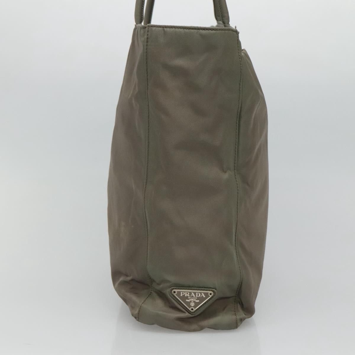 Prada Shopping Khaki Synthetic Tote Bag (Pre-Owned) Size ONE SIZE - 4 Thumbnail