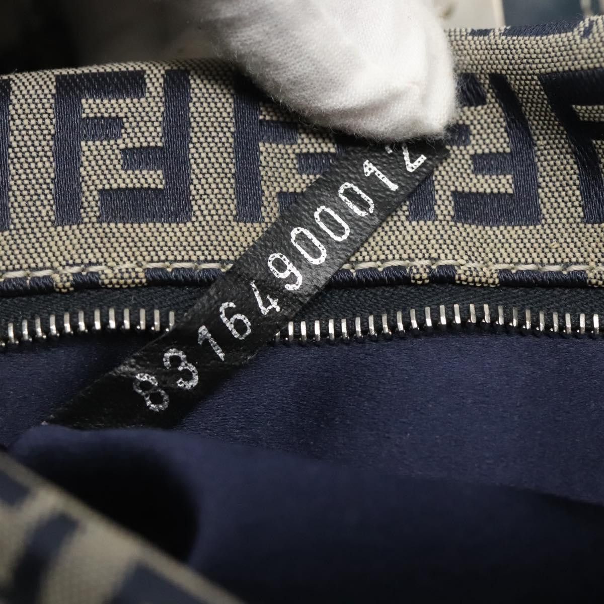 Fendi Mamma Baguette Navy Canvas Shoulder Bag (Pre-Owned) Size ONE SIZE - 16 Thumbnail