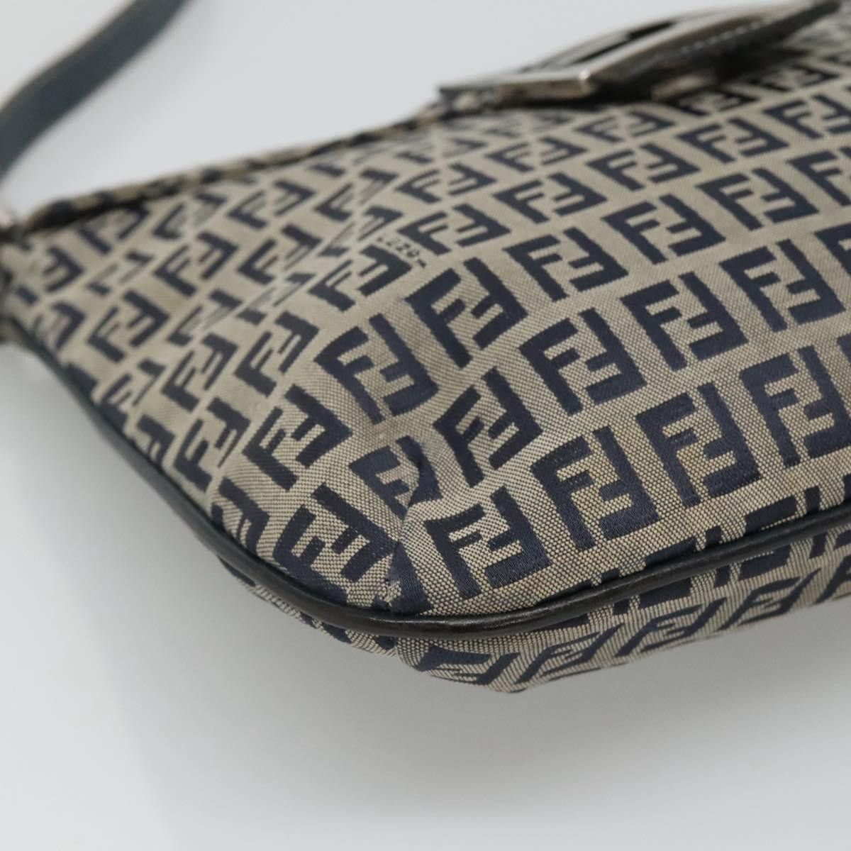Fendi Mamma Baguette Navy Canvas Shoulder Bag (Pre-Owned) Size ONE SIZE - 7 Thumbnail