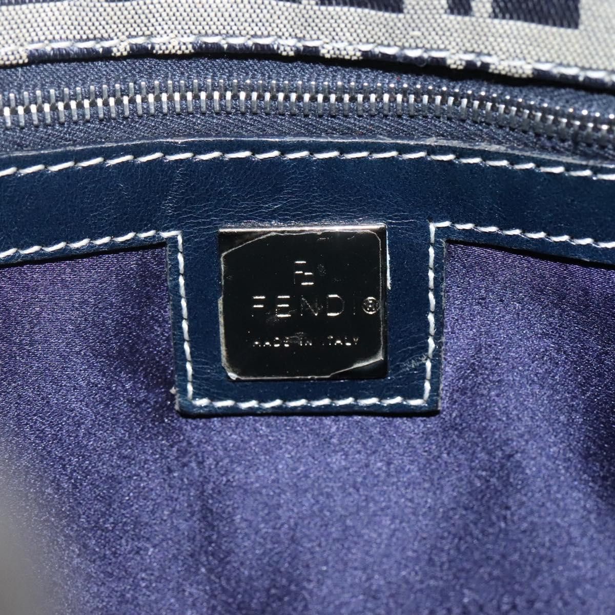 Fendi Mamma Baguette Navy Canvas Shoulder Bag (Pre-Owned) Size ONE SIZE - 15 Thumbnail