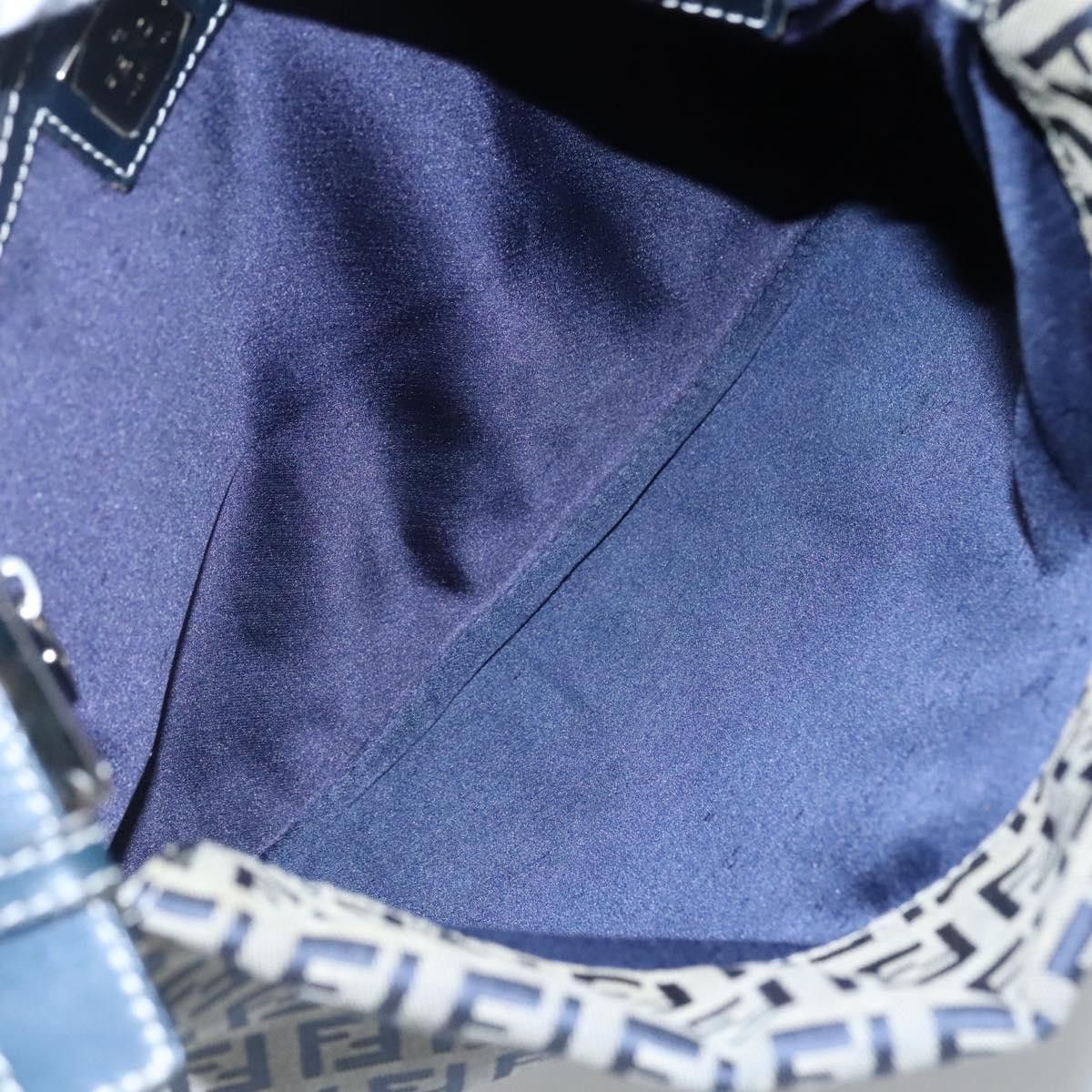 Fendi Mamma Baguette Navy Canvas Shoulder Bag (Pre-Owned) Size ONE SIZE - 13 Thumbnail